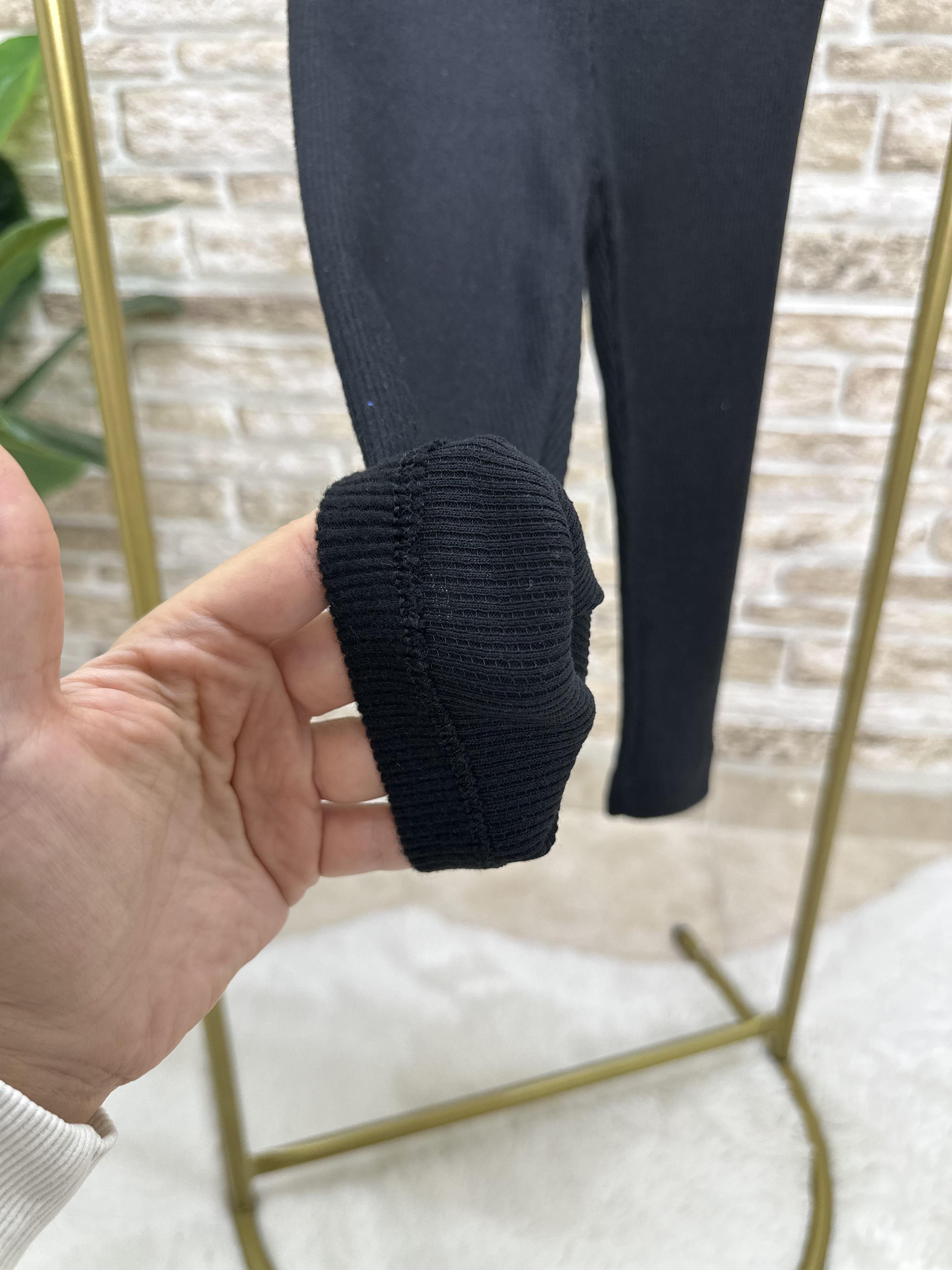 Kız Çocuk Triko Siyah Tayt