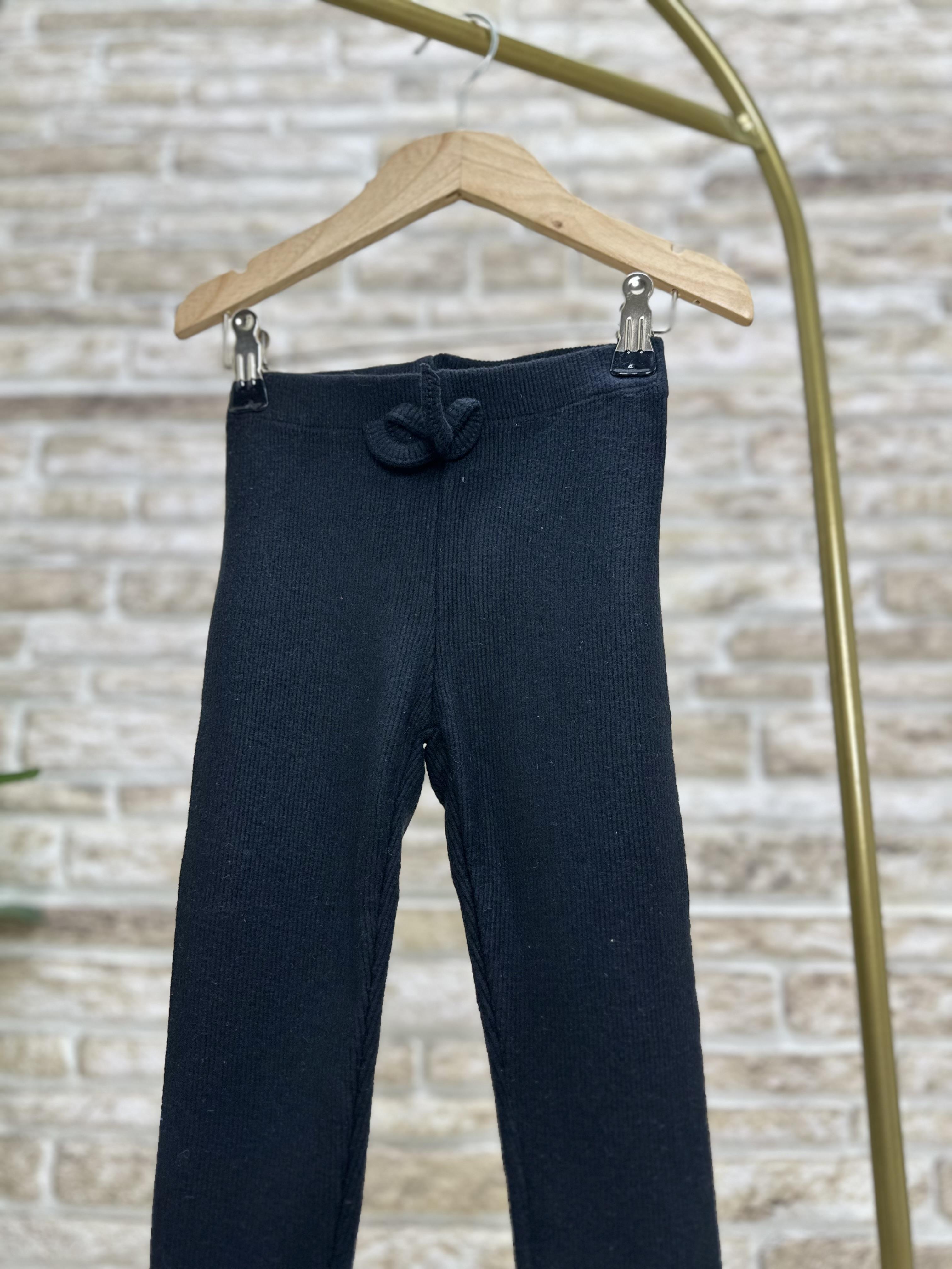 Kız Çocuk Triko Siyah Tayt