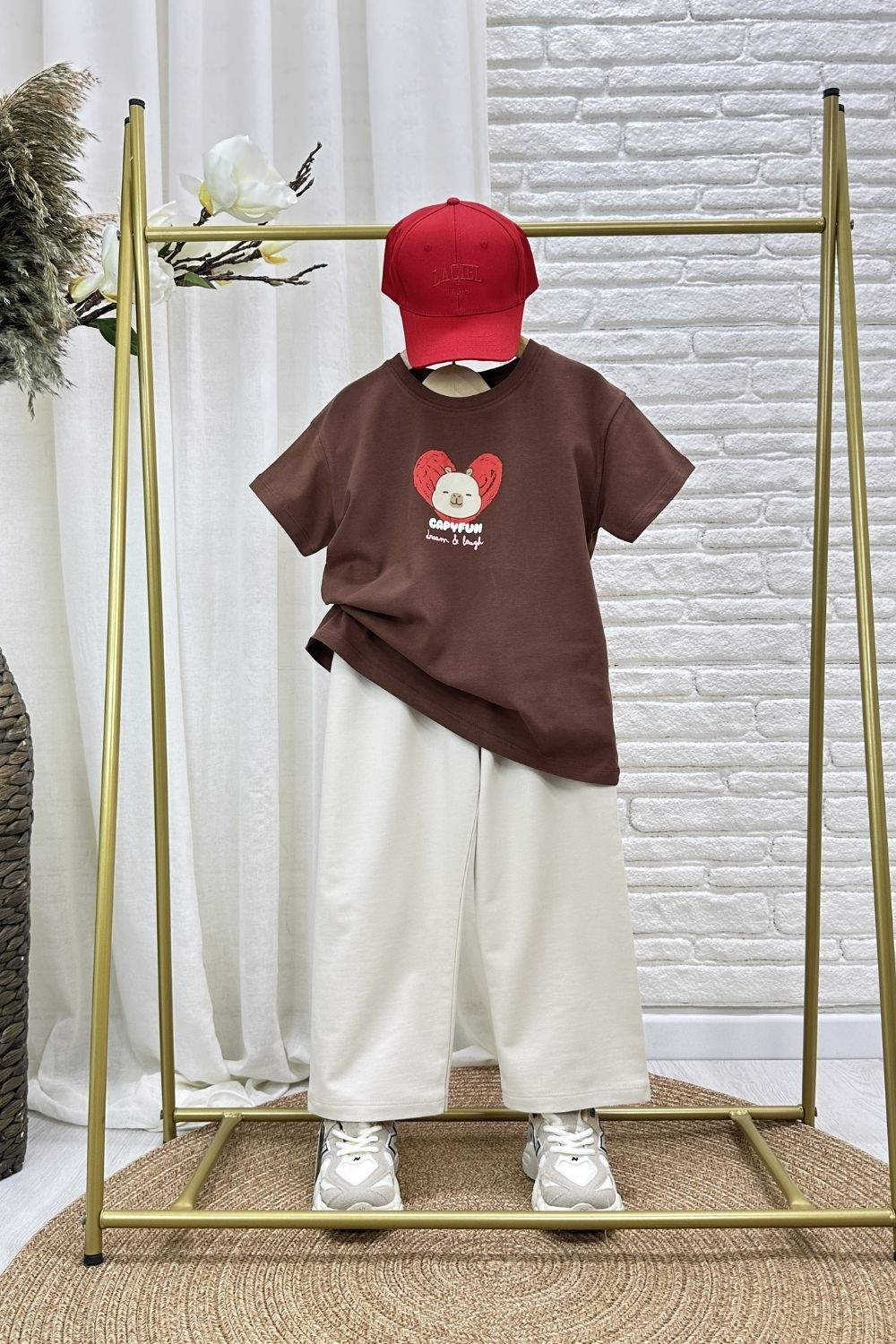 Kız Çocuk Tshirtlü Capypara İkili Takım
