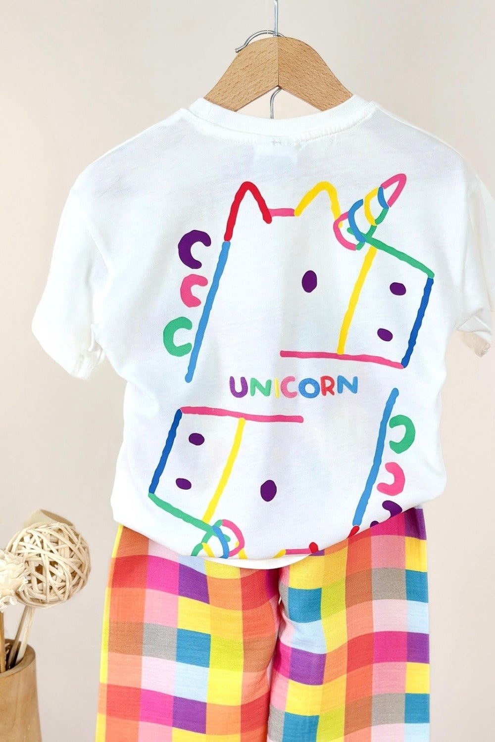 Kız Çocuk Unicorn Renkli Alt Uzun Takım