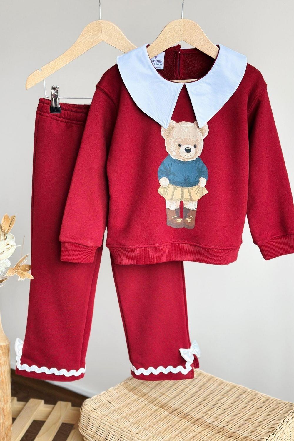Kız Çocuk Yakalı Teddy Takım