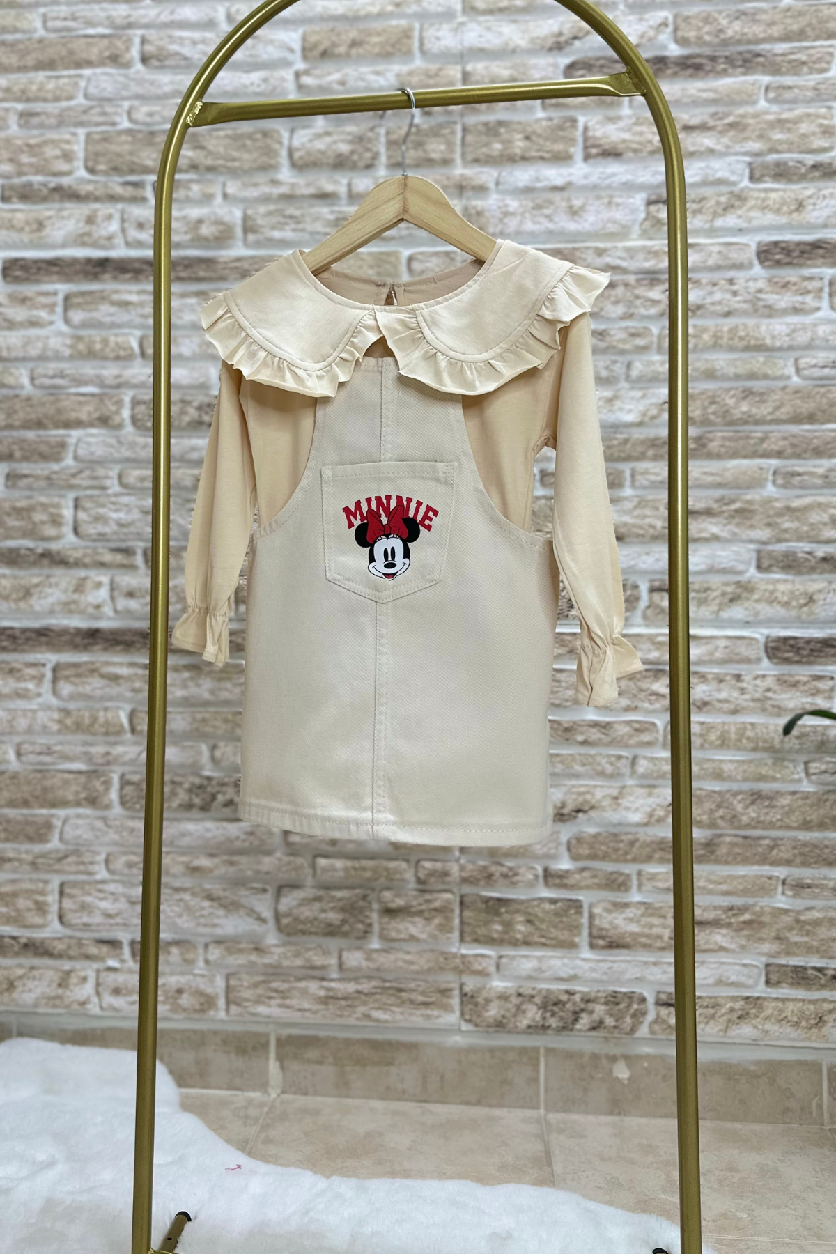 Krem Minnie Denim Jile Elbise