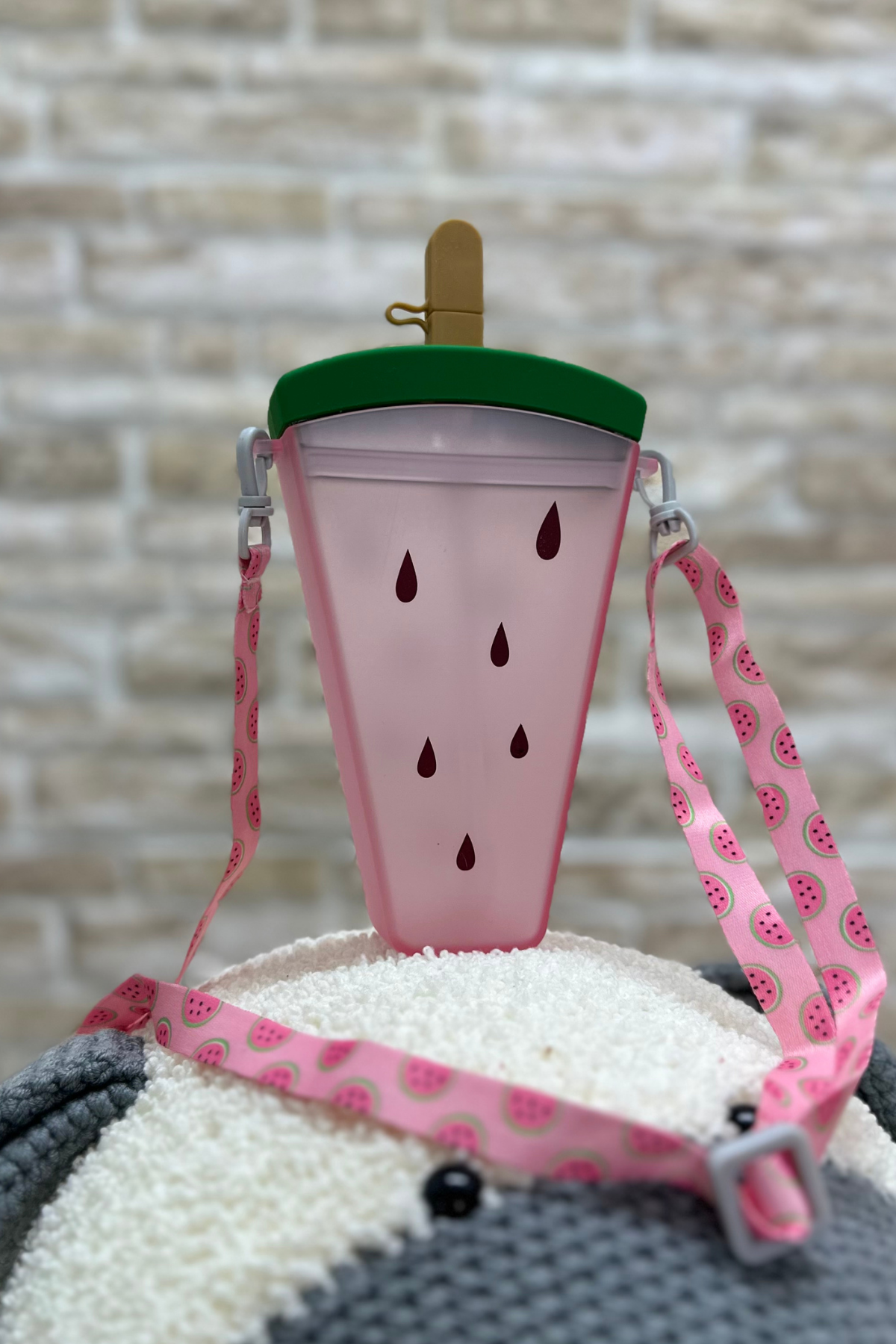 Meyve Dilimi Pembe Su Matarası 400 ML
