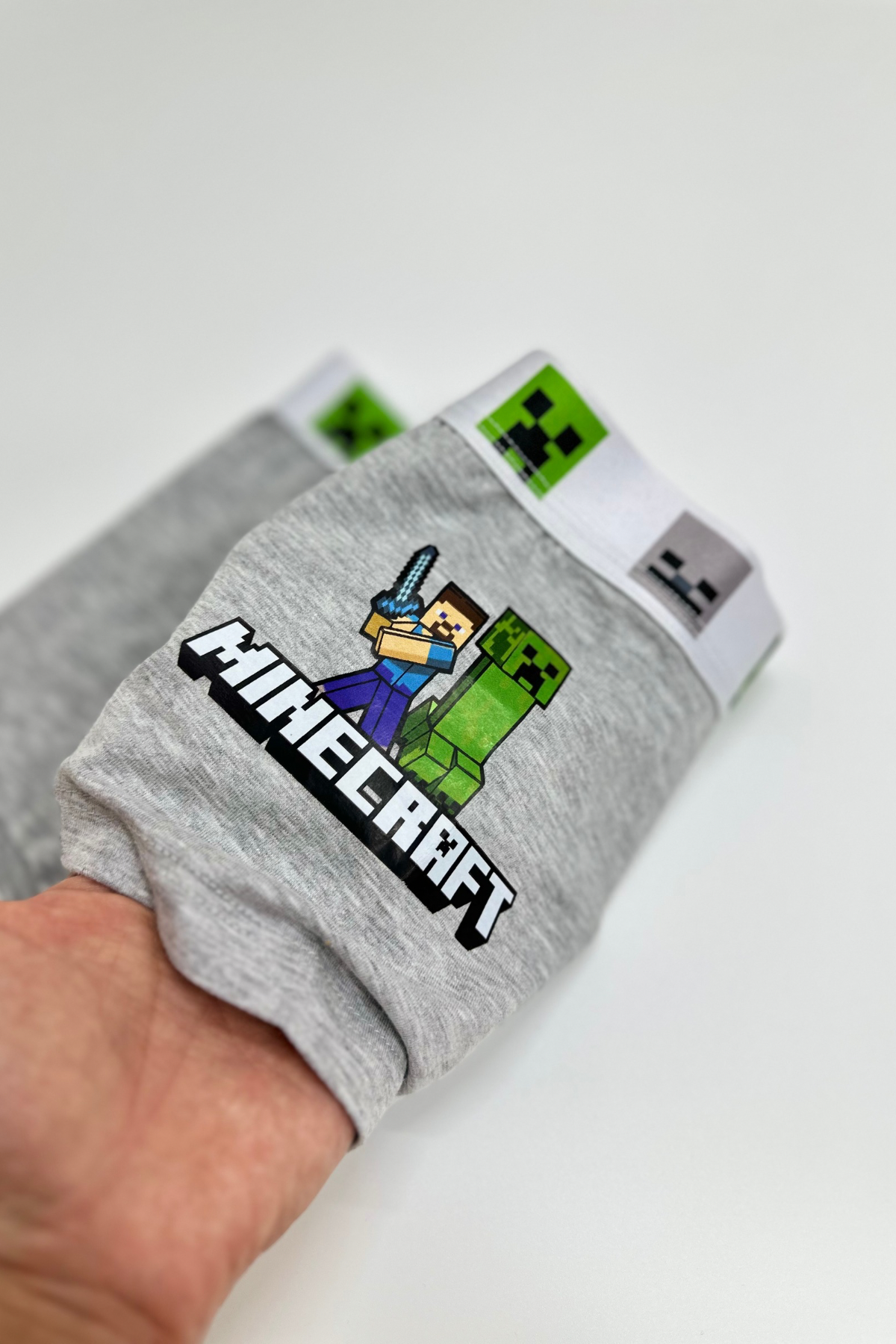 Erkek Çocuk Minecraft Gri Boxer