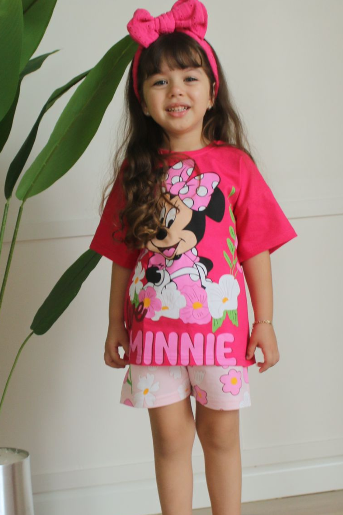 Minnie Fuşya Pembe Şortlu Takım