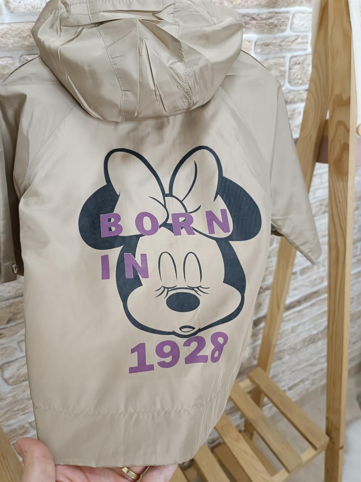 Minnie Mouse Fermuarlı Yağmurluk