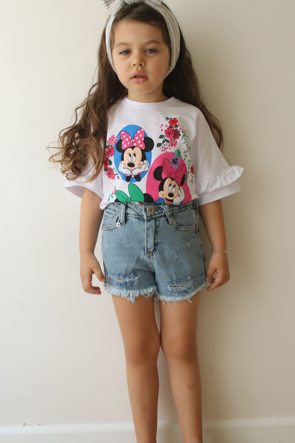 Minnie Tshirt  Denim Şortlu Takım