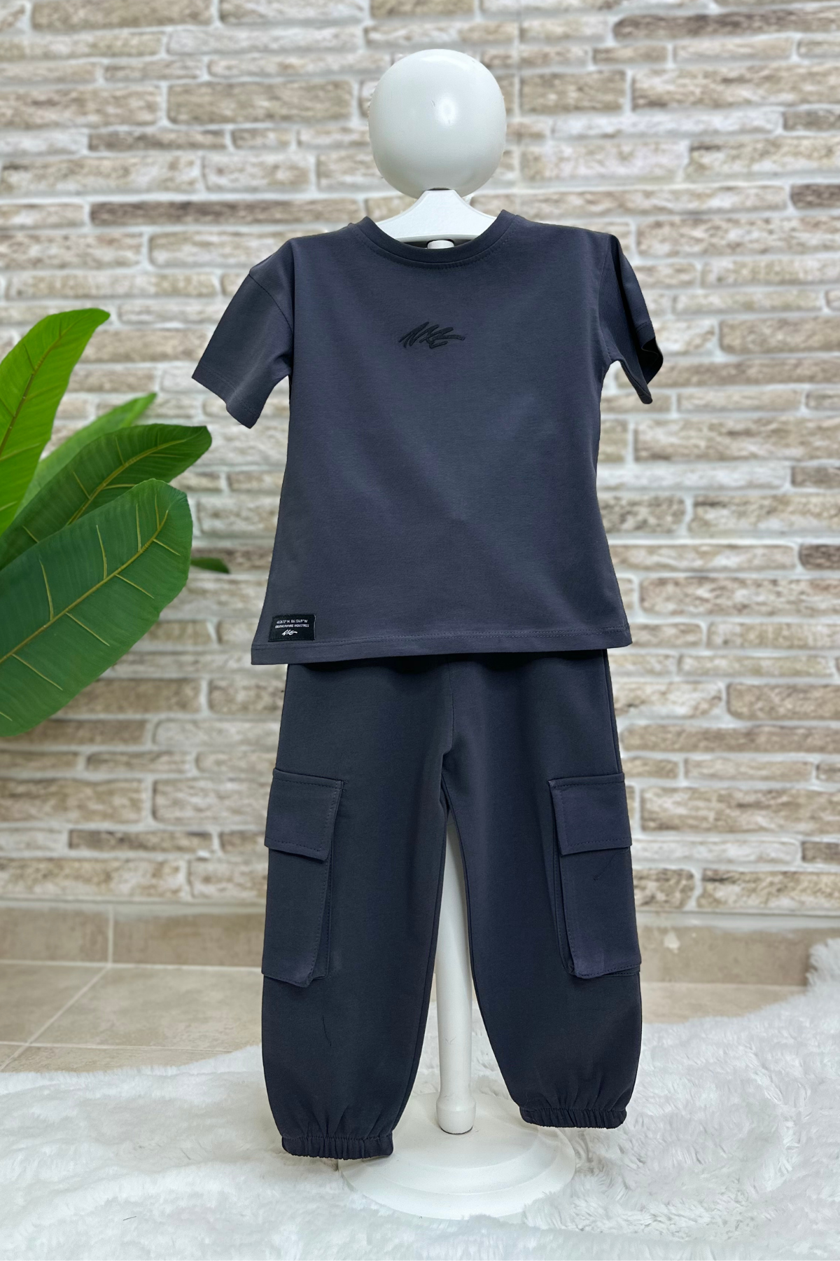 Next Antrasit Tshirt Eşofman Takım