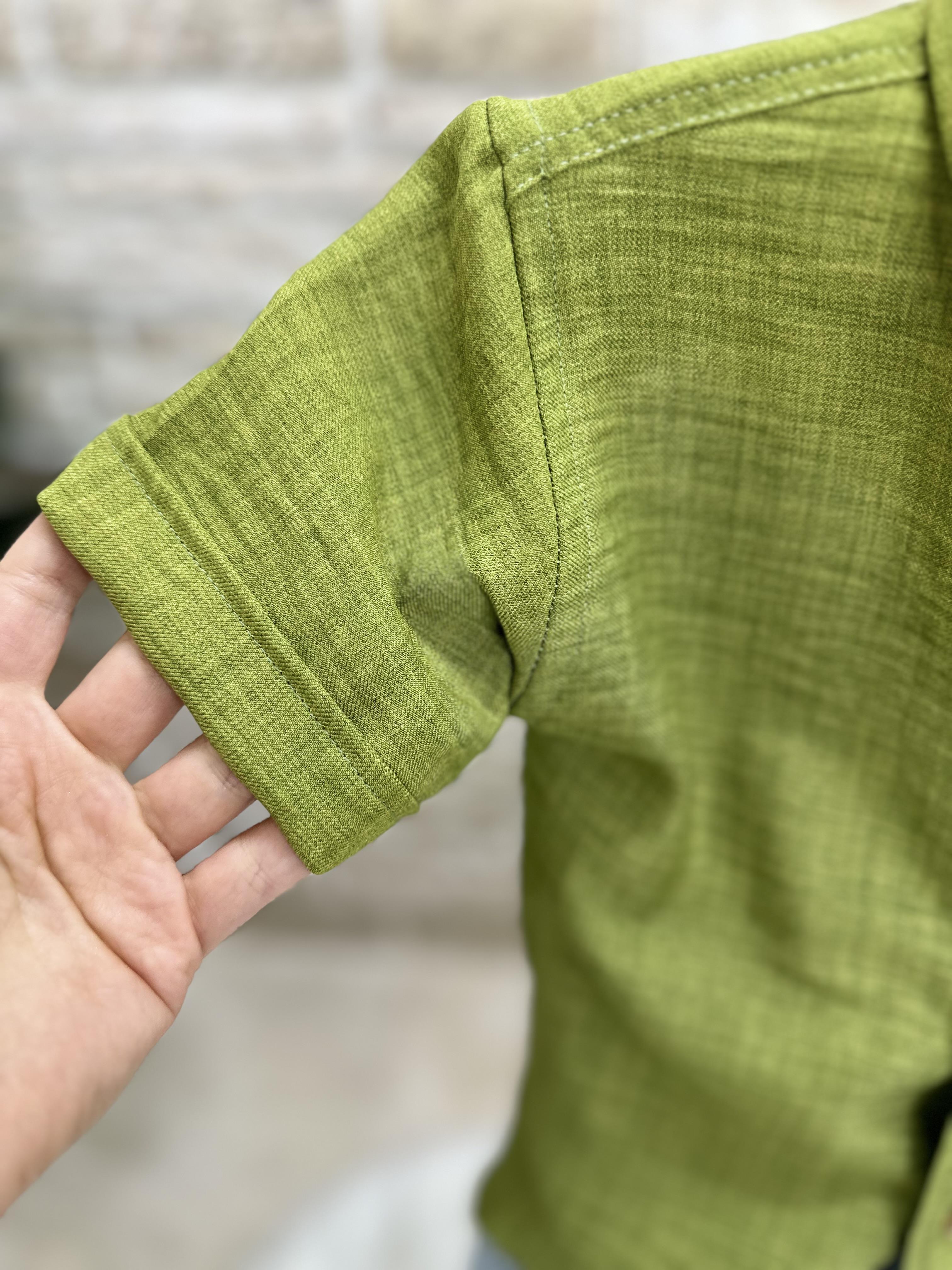 Erkek Çocuk Yağ Yeşili Gömlek