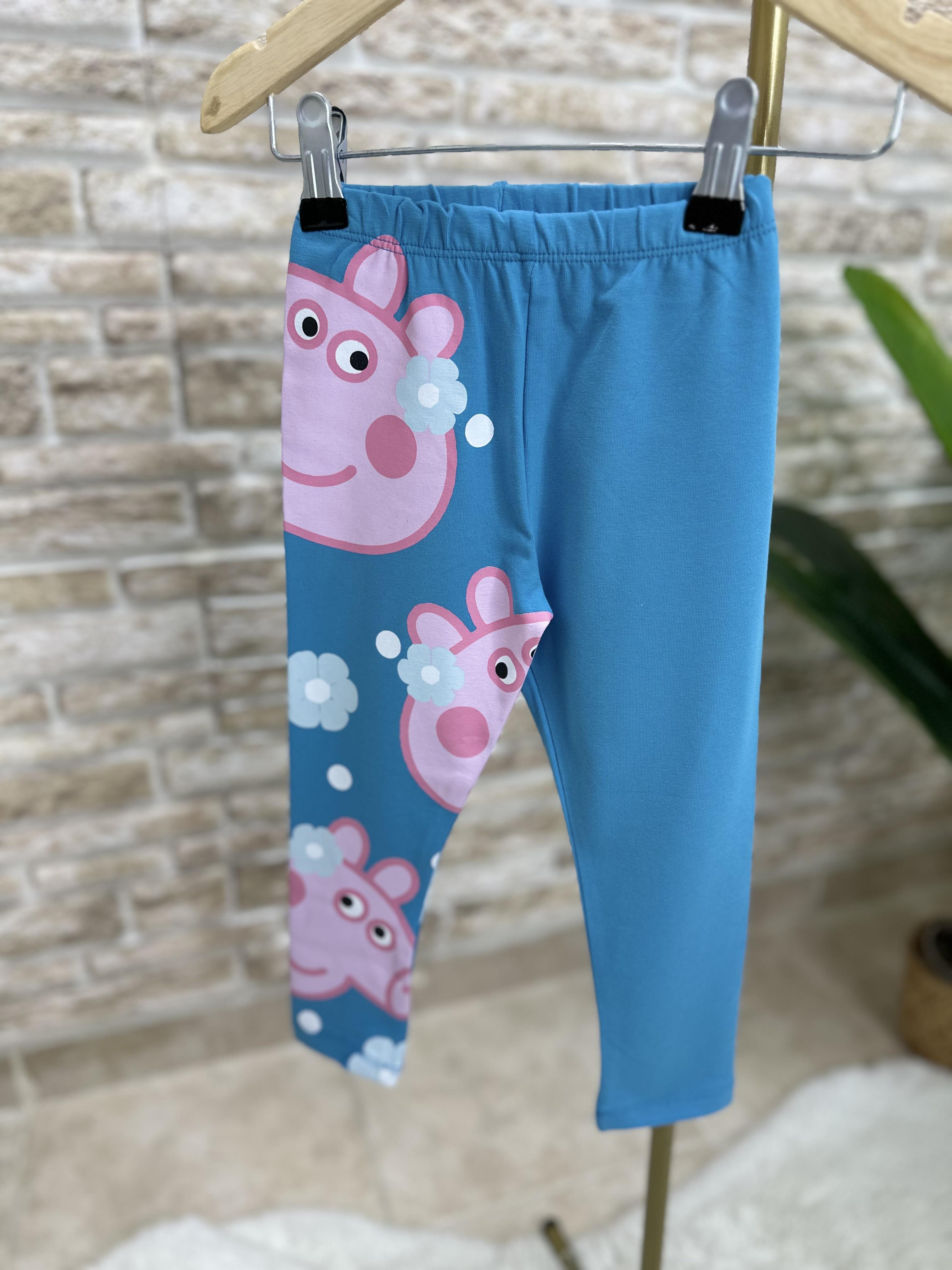 Peppa Baskı Mavi Tayt Takım