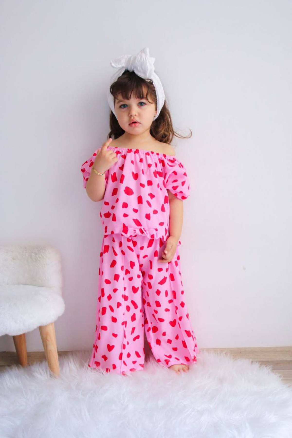 Salaş Kız Çocuk Pembe Takım