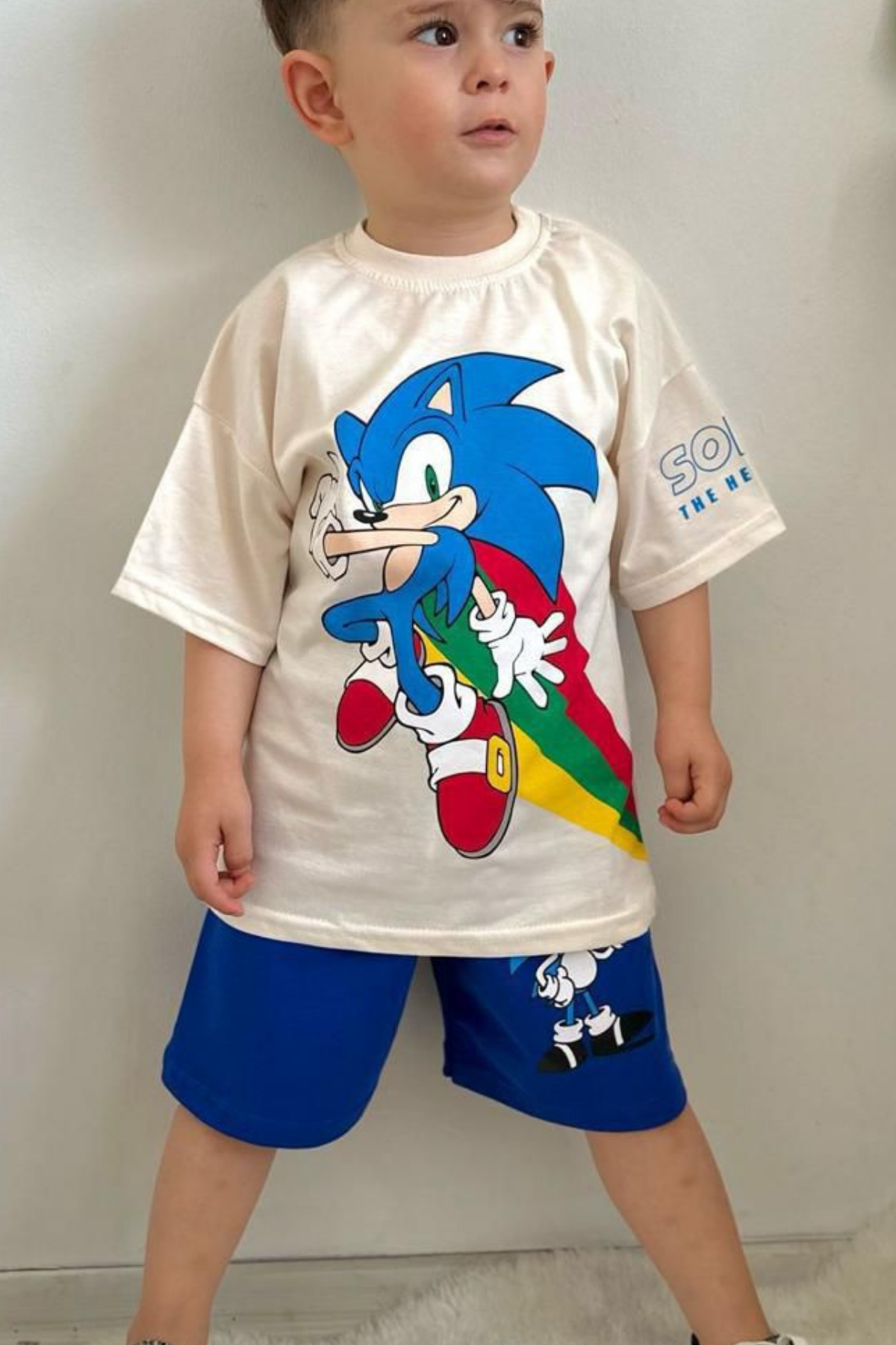 Sonic Mavi Şortlu Takım