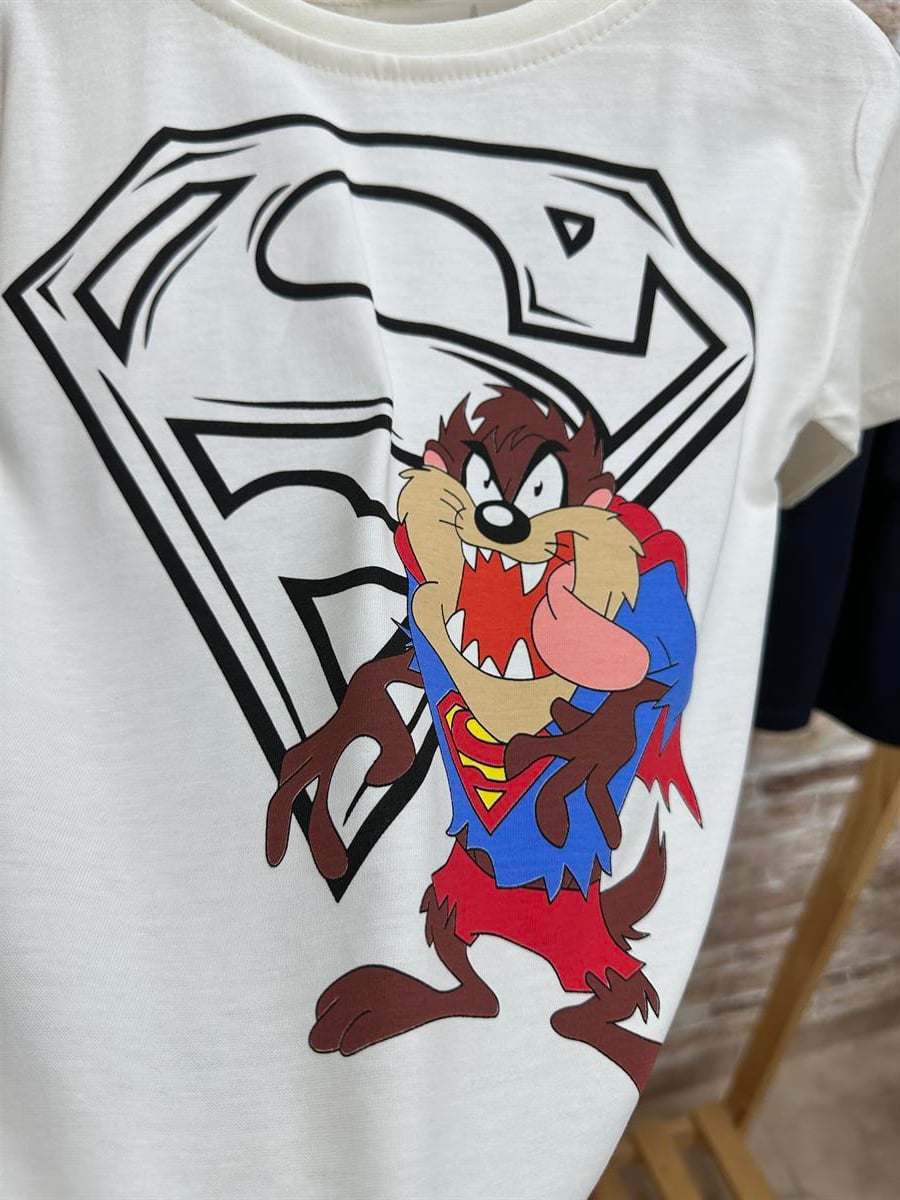 Tazmanya & Bugs Bunny Baskılı Şortlu Takım