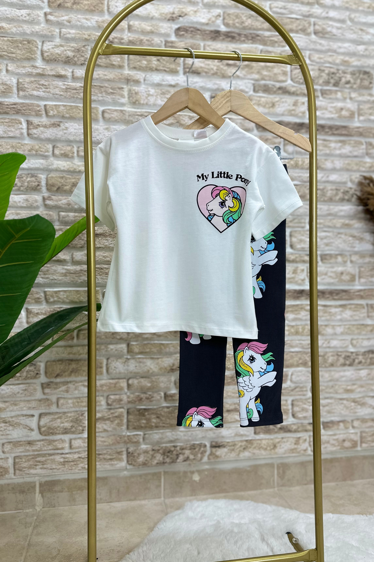 Unicorn Baskı Tayt Fitilli Takım
