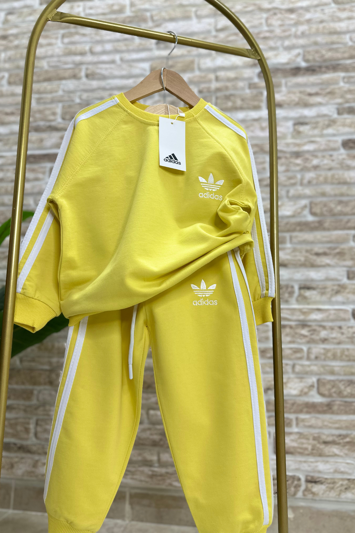 Unisex  2 İplik Adids Sarı Takım