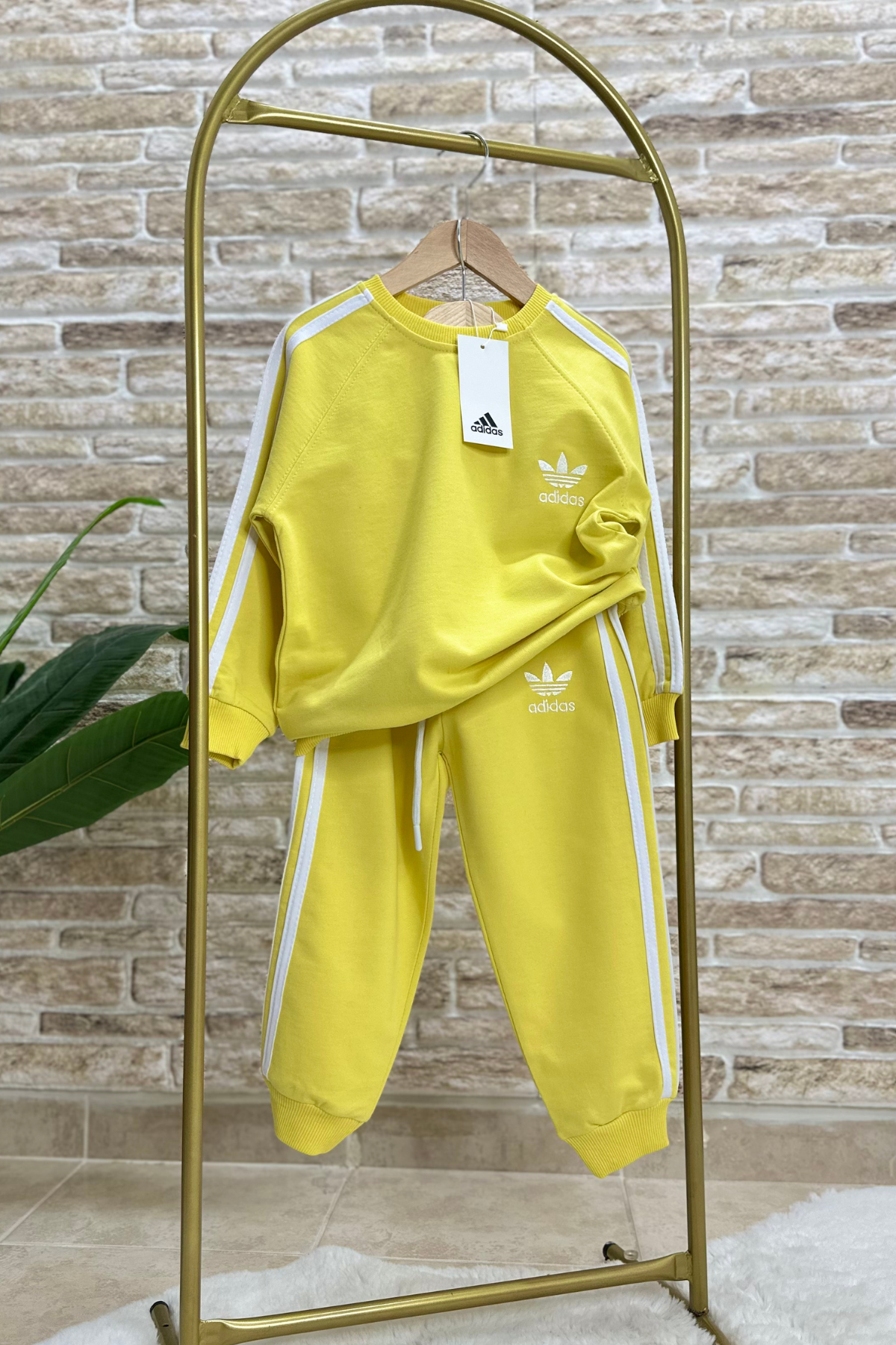 Unisex  2 İplik Adids Sarı Takım