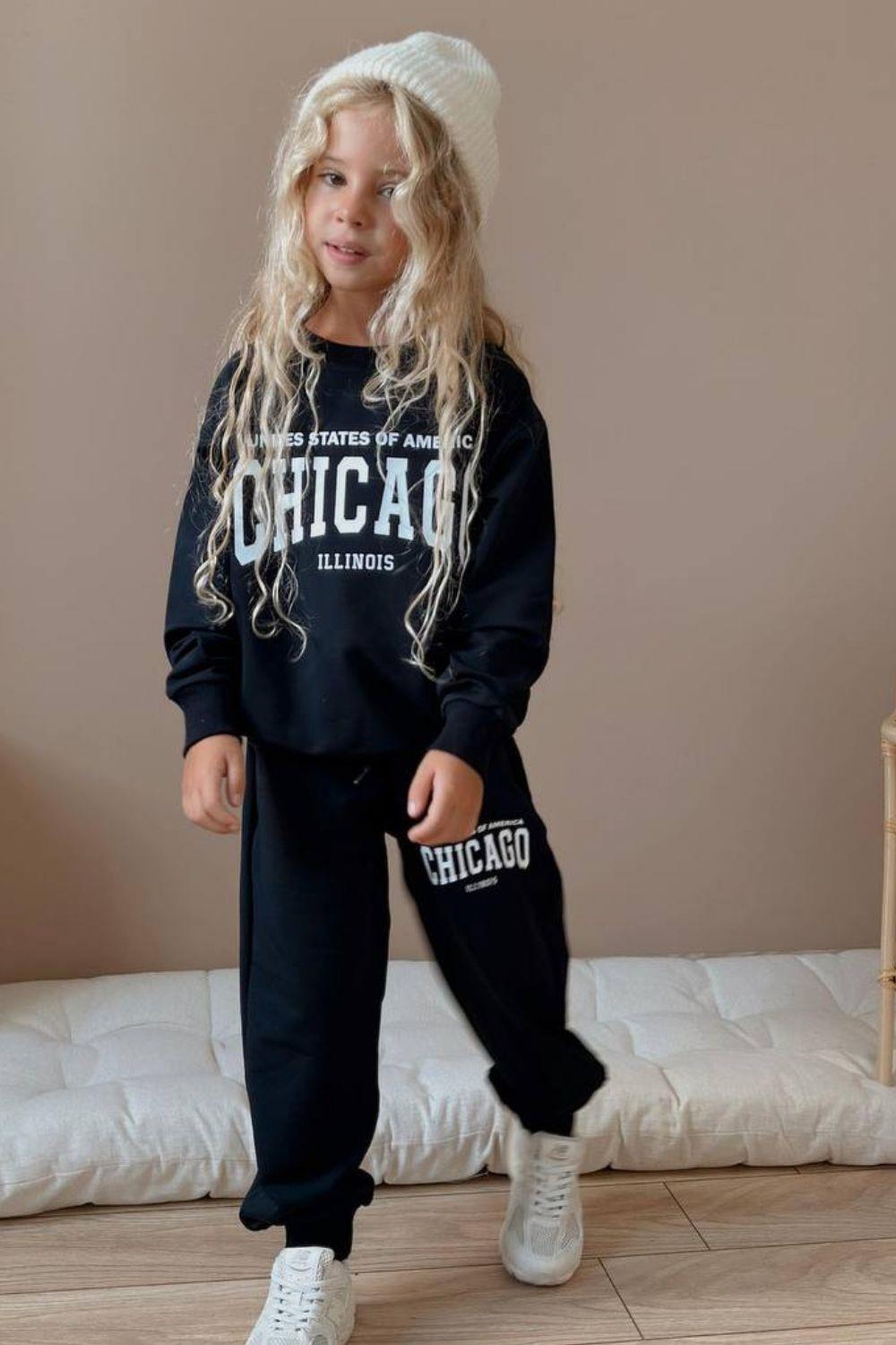 Unisex 2 İplik Chicago Siyah Takım