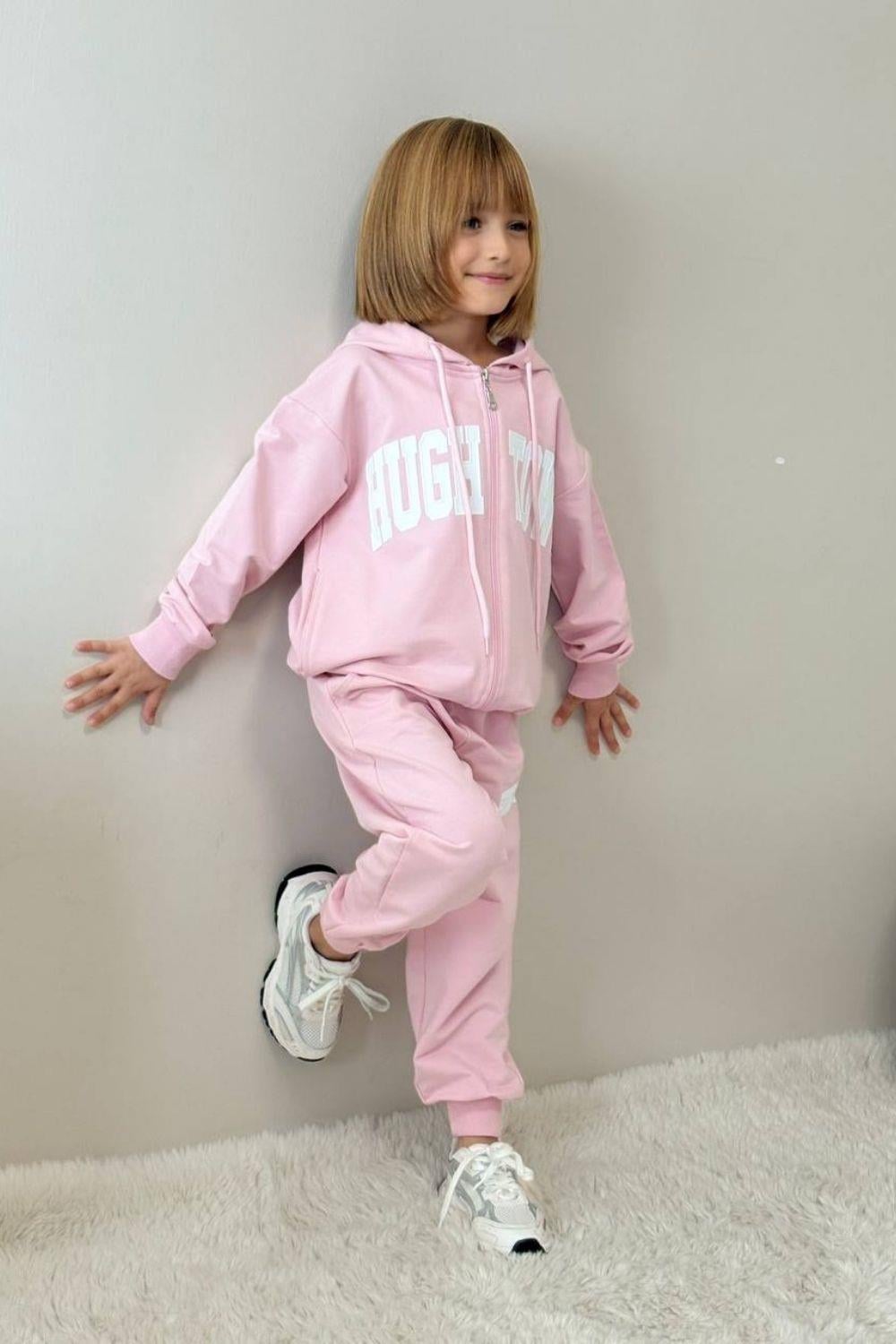 Unisex 2 İplik Fermuarlı Huga Pudra Takım