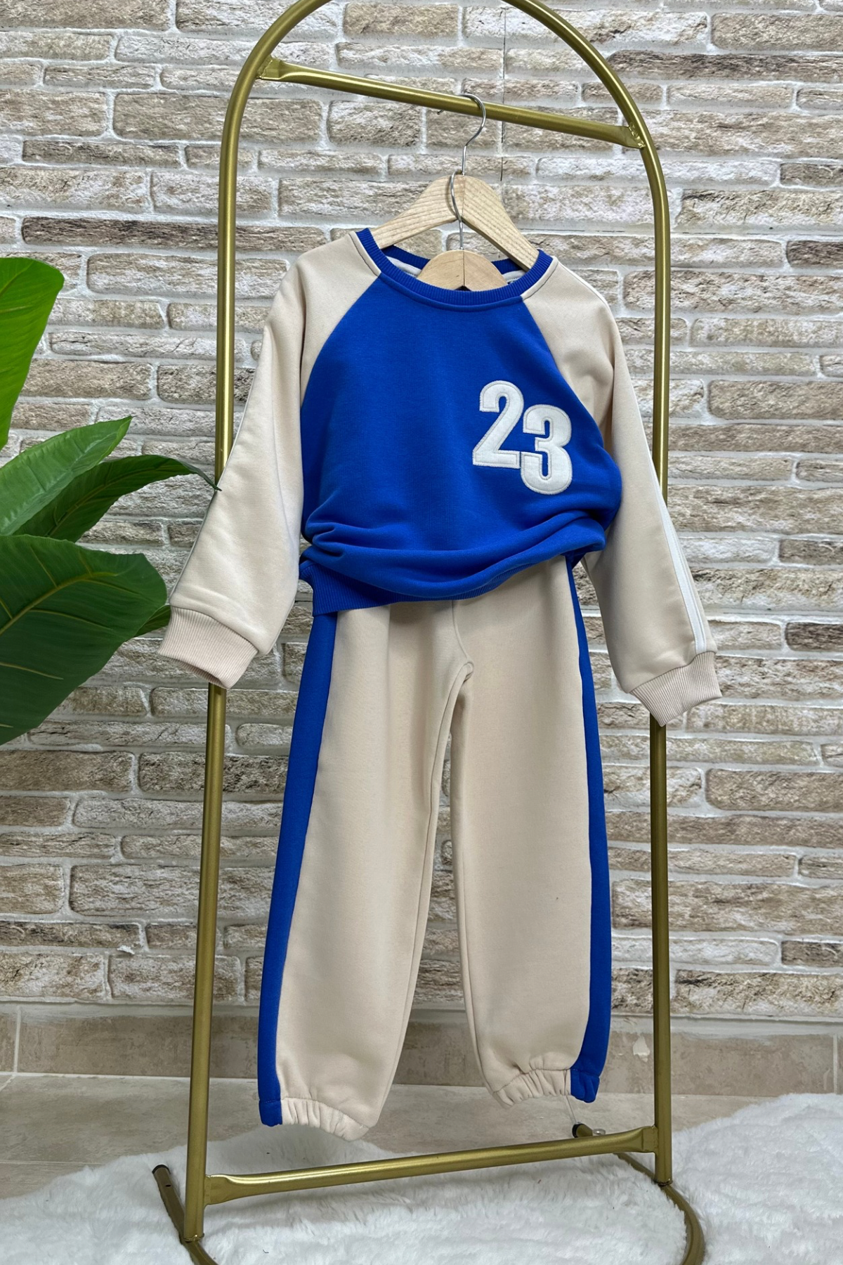 Unisex 23 Baskı Saks İkili Takım