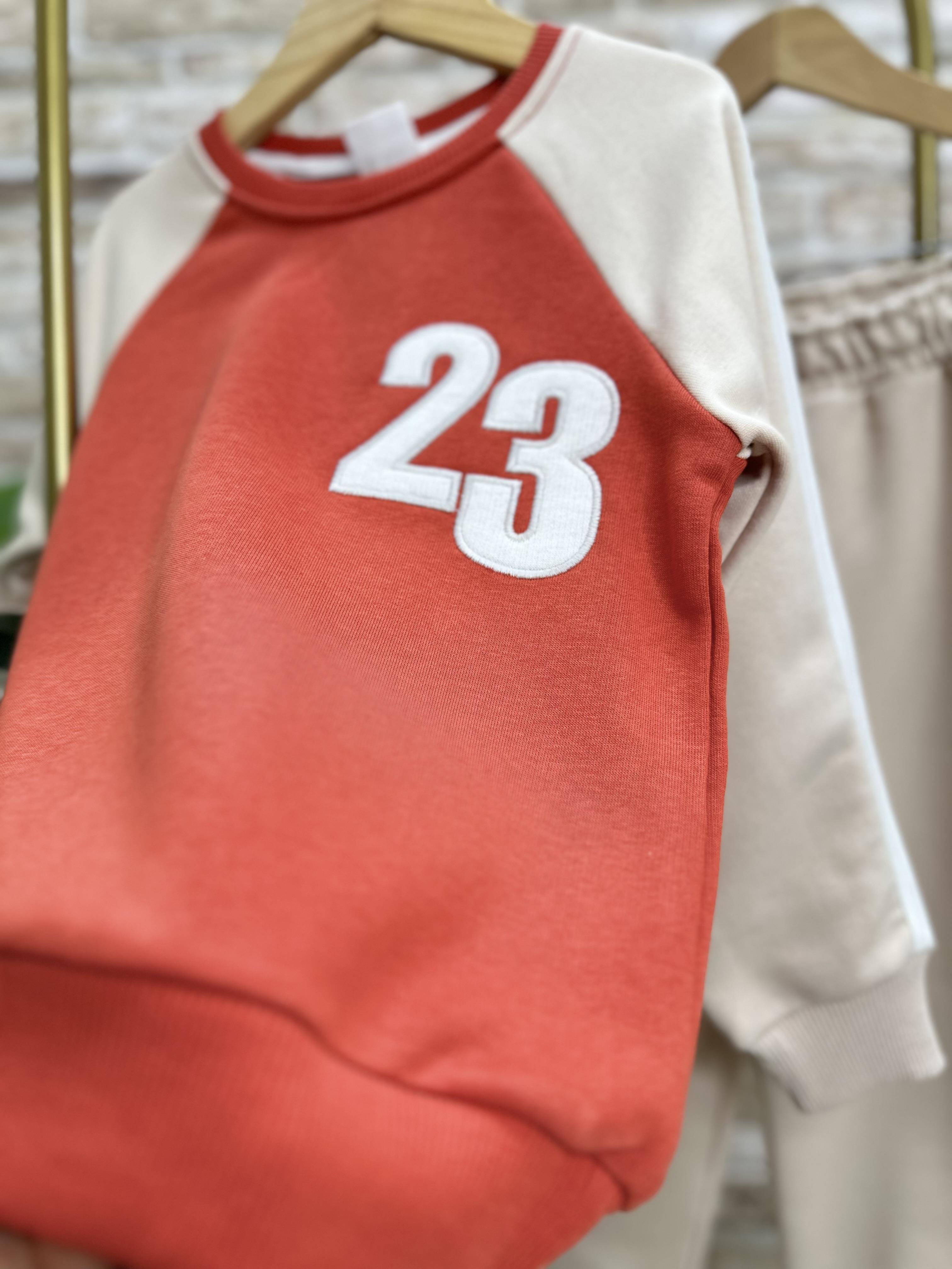 Unisex 23 Baskı Turuncu İkili Takım