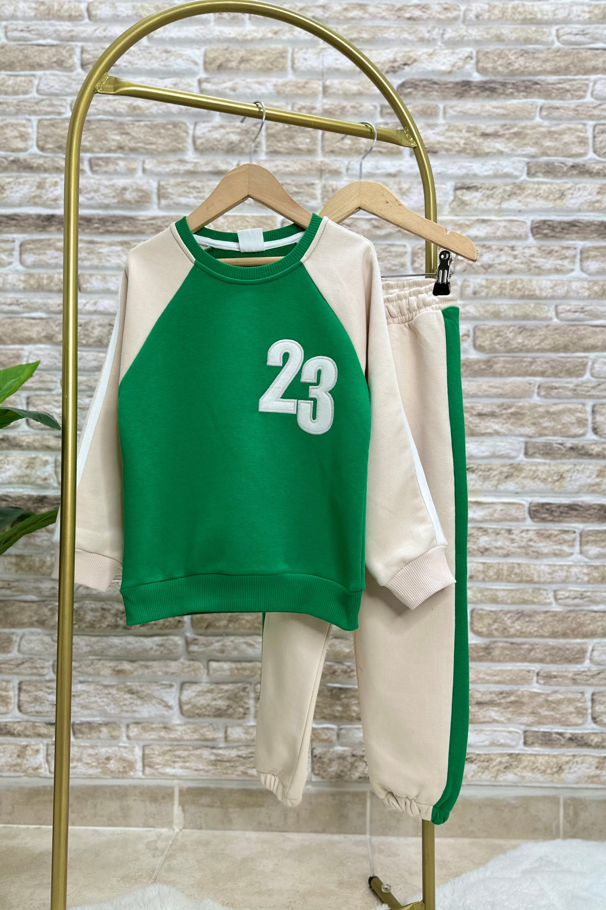 Unisex 23 Baskı Yeşil İkili Takım