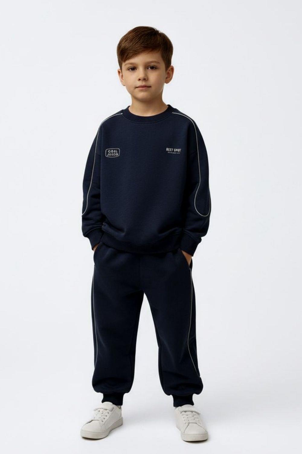 Unisex 3 İplik Biyeli Laciel Lacivert Takım