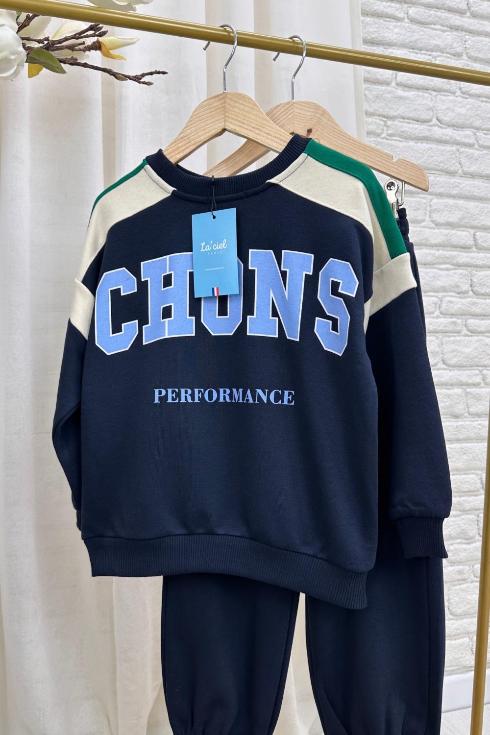 Unisex 3 İplik Chons Lacivert Takım