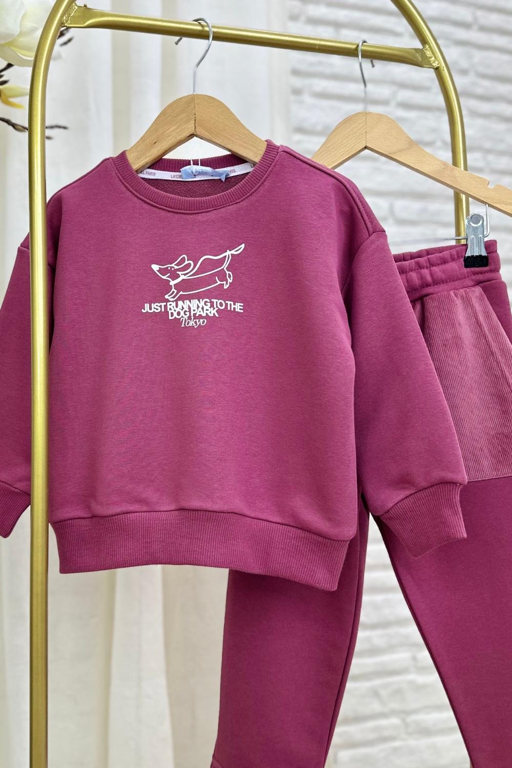 Unisex 3 İplik Dog Mürdüm Takım