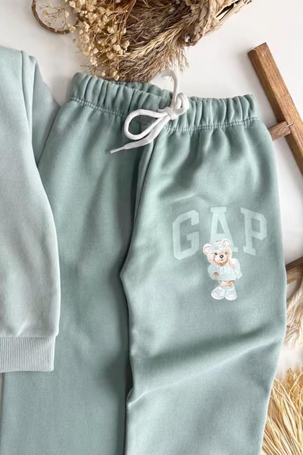 Unisex 3 İplik Gap Ayıcıklı Mint Takım