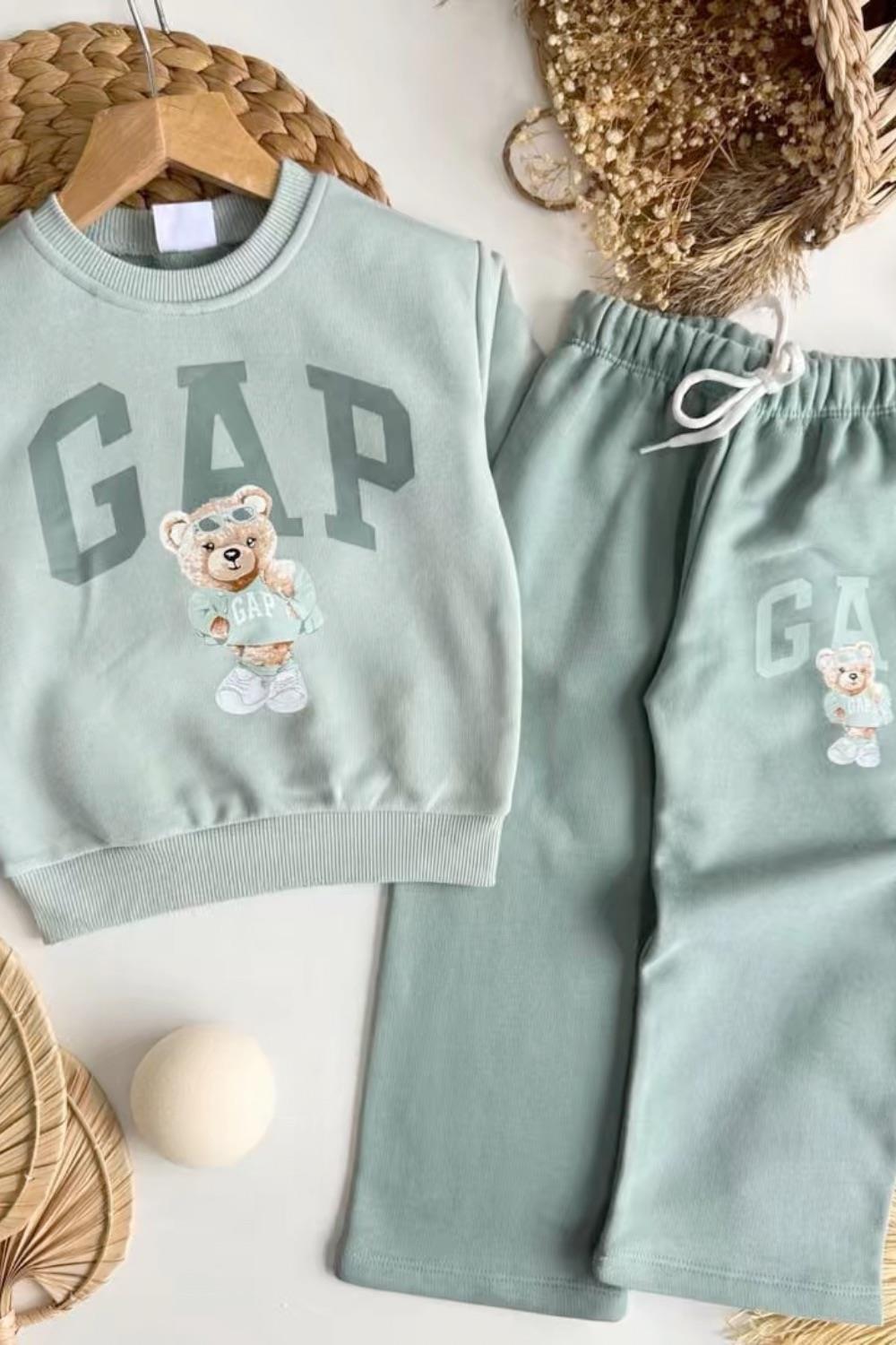 Unisex 3 İplik Gap Ayıcıklı Mint Takım