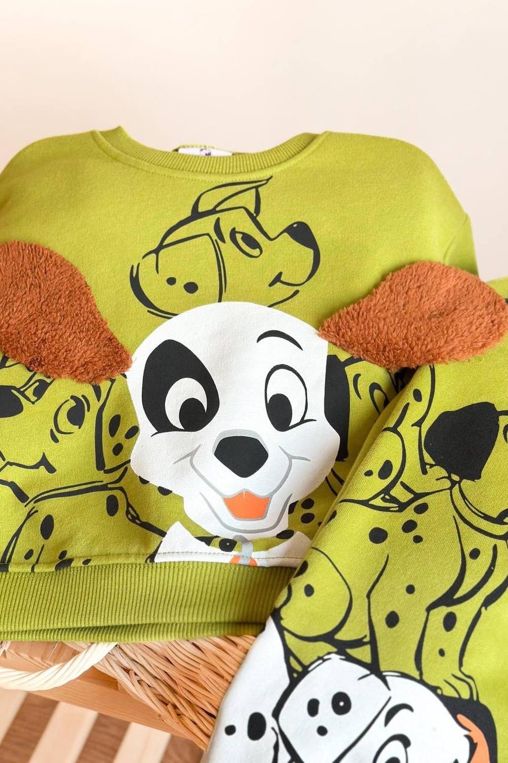 Unisex 3 İplik Kulaklı Dalmacya Yeşil Takım