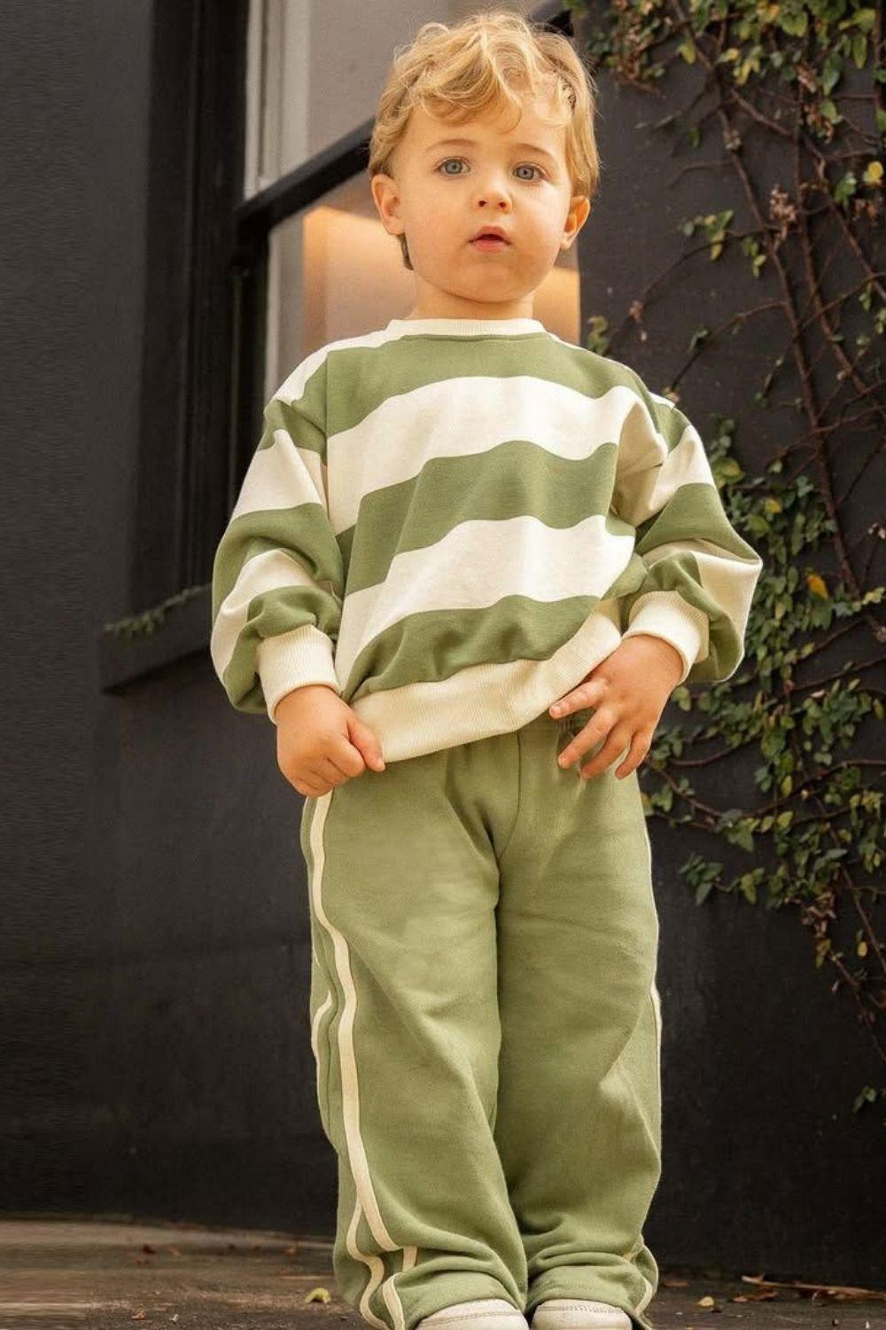 Unisex 3 İplik Laciel Yağ Yeşili Takım