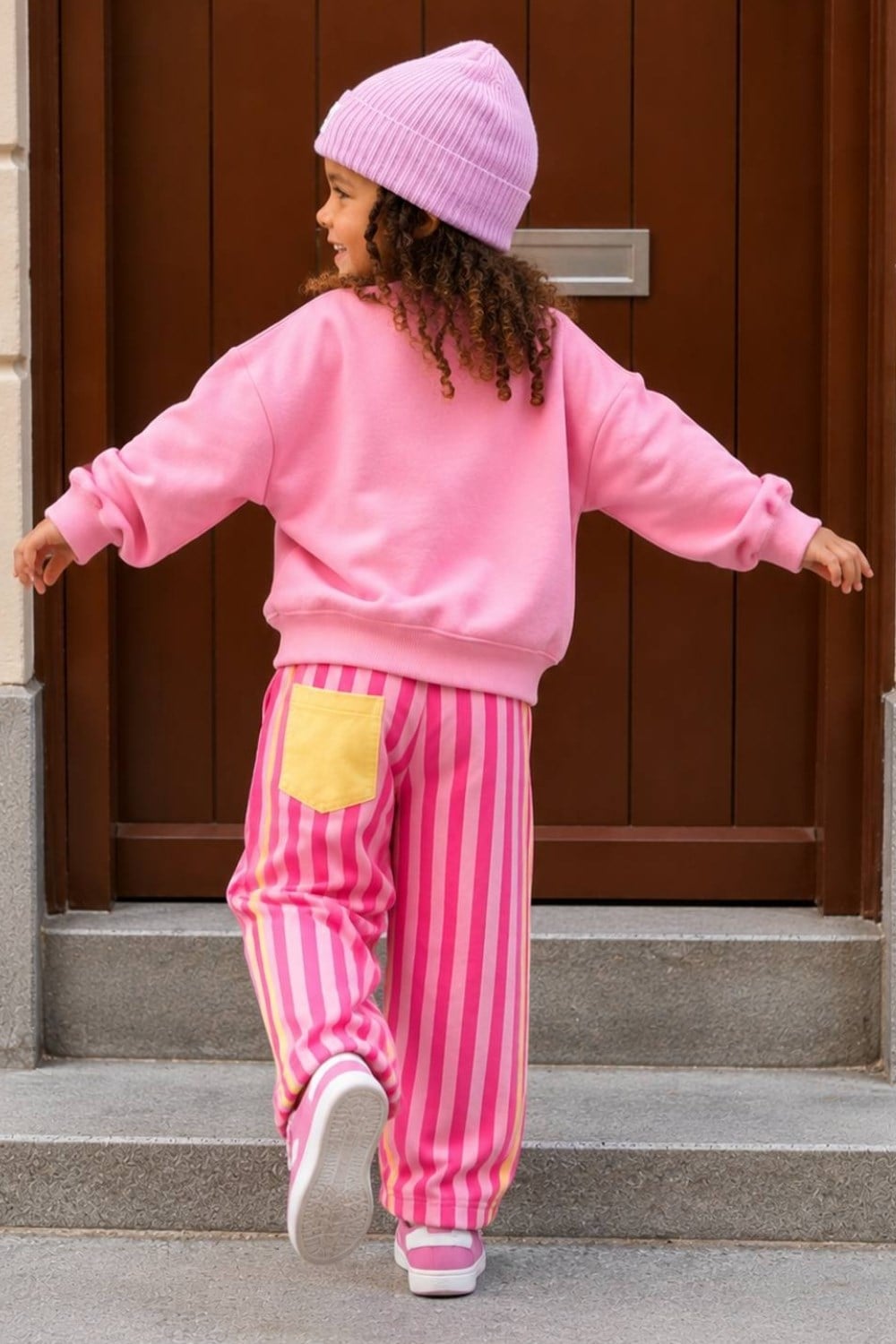Unisex 3 İplik Simply Cat Pembe Takım