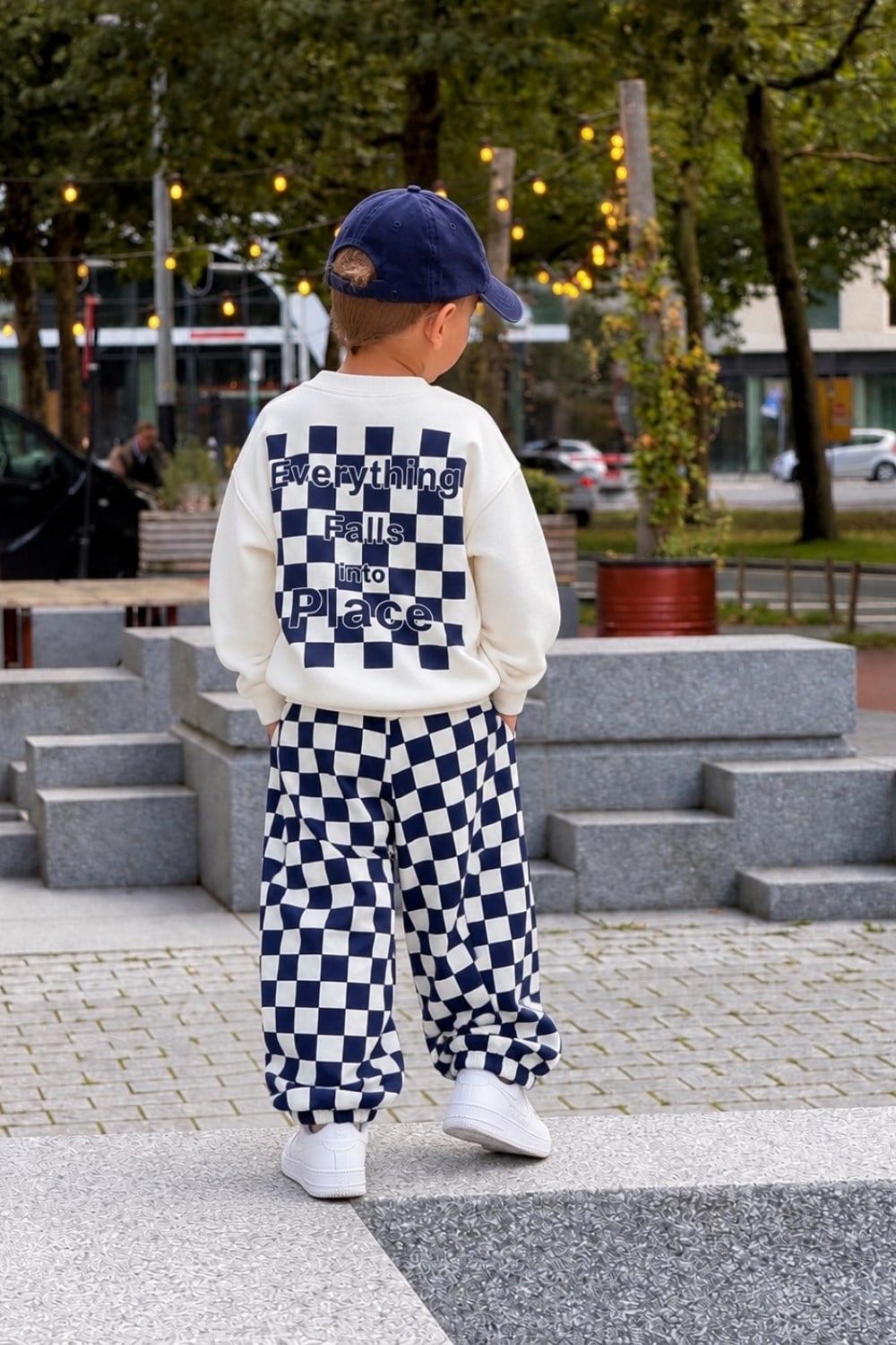 Unisex 88 Baskı Lacivert İkili Takım