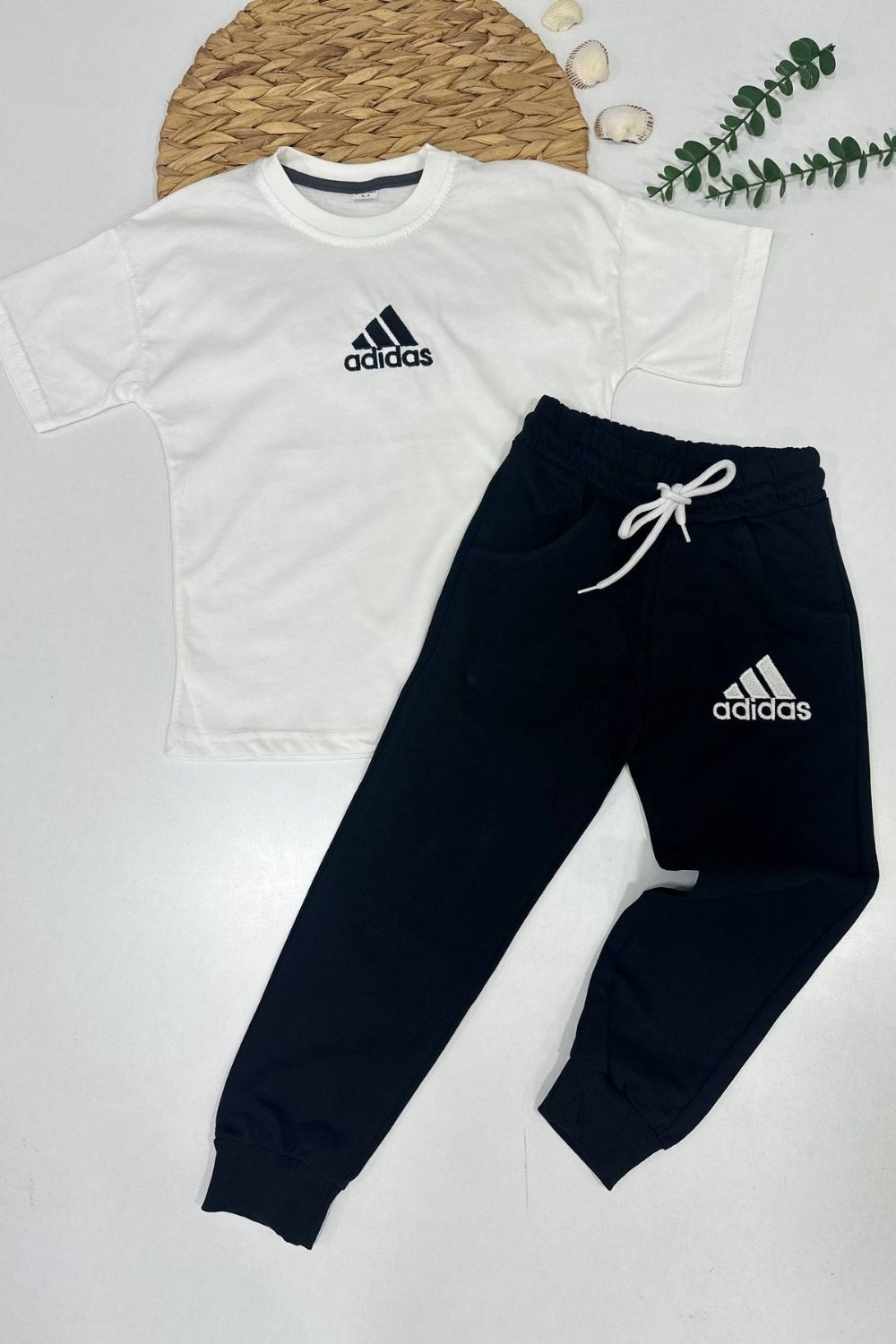 Unisex Adids Tshirtlü İkili Takım