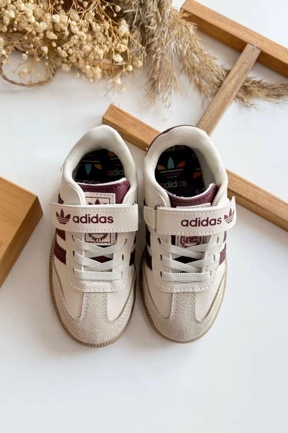 Unisex Ads Krem Bordo Ayakkabı