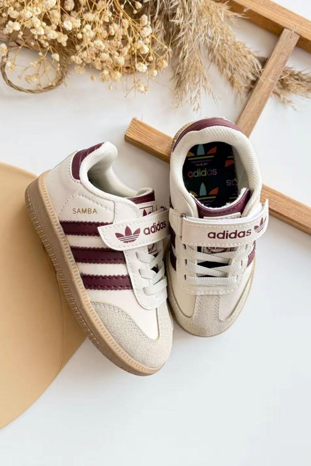 Unisex Ads Krem Bordo Ayakkabı