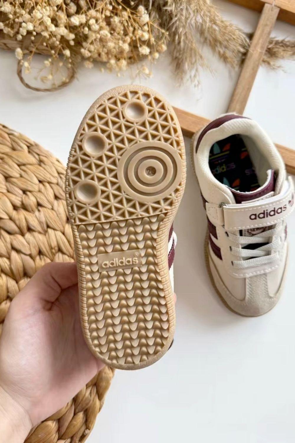 Unisex Ads Krem Bordo Ayakkabı