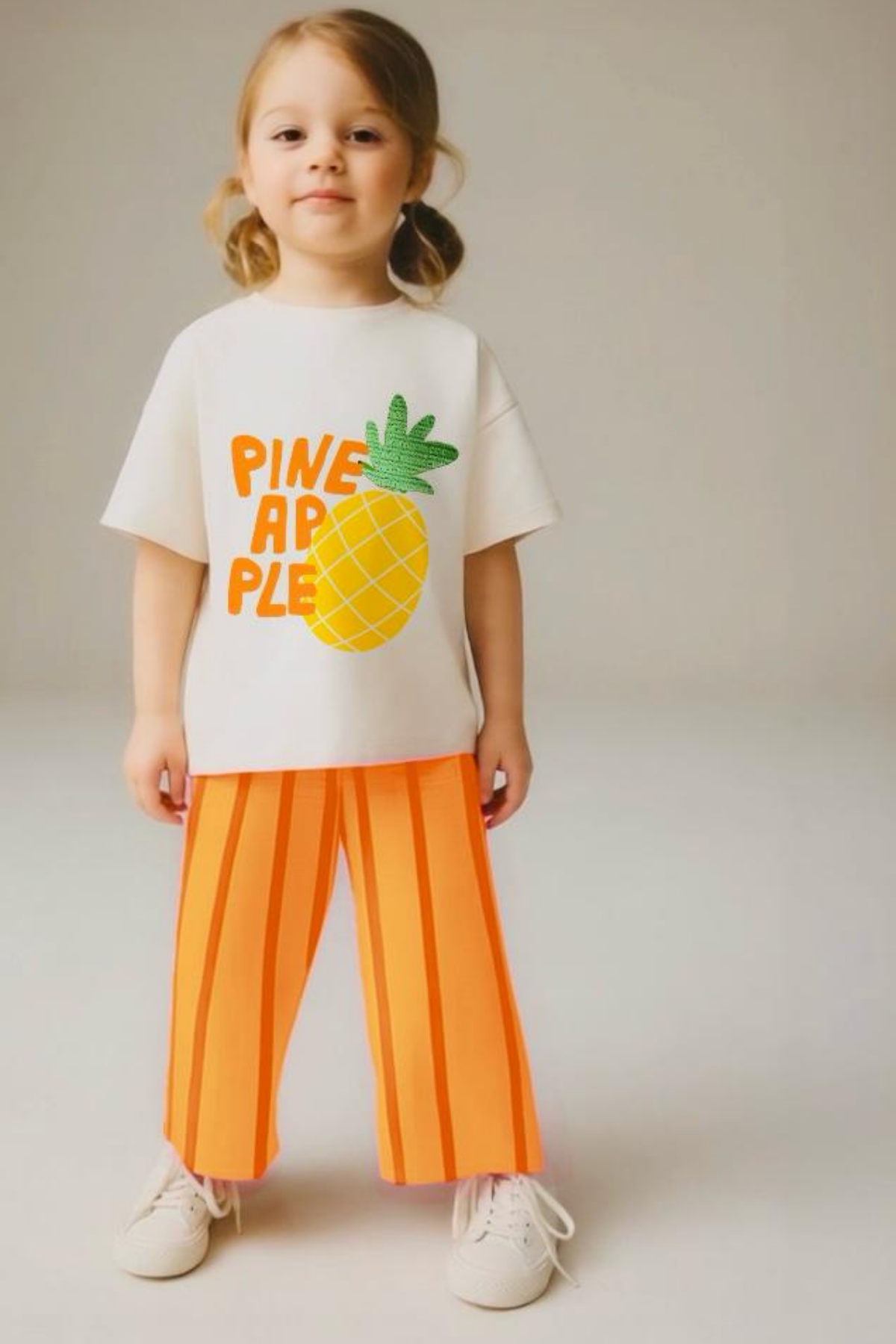 Unisex Ananaslı Müslin Pantolon Takım 