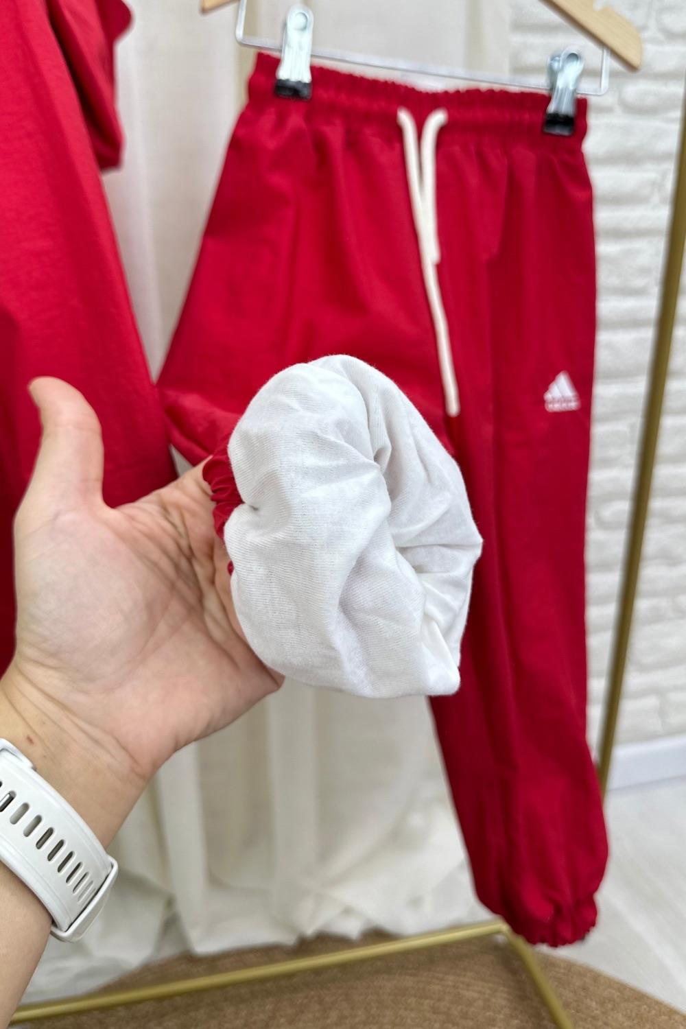 Unisex Astarlı Su Geçirmez Adids Kırmızı Takım