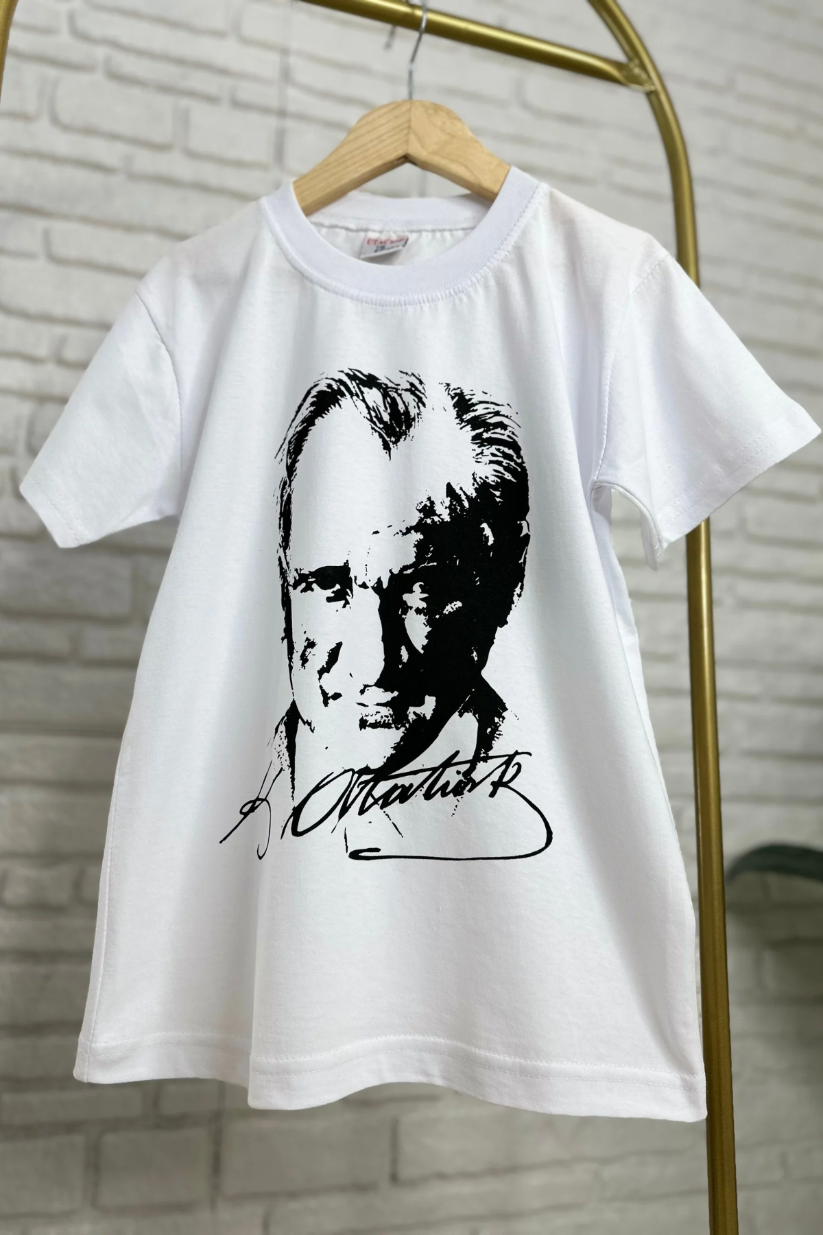 Unisex Atatürk Beyaz T-shirt 