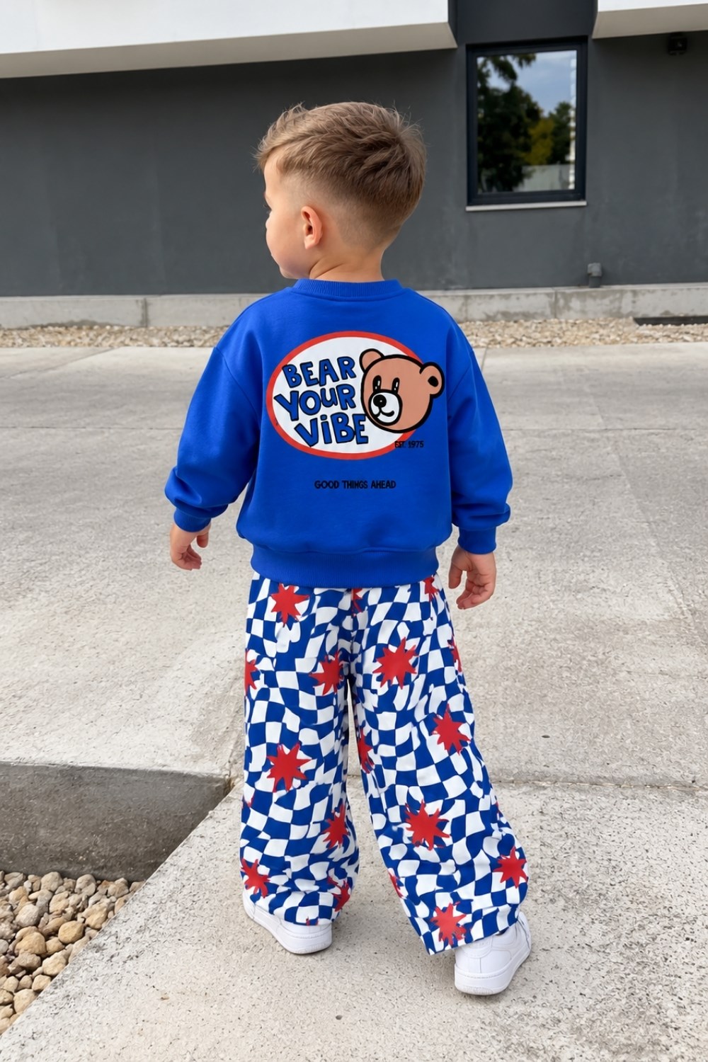 Unisex Ayıcıklı Saks İkili Takım