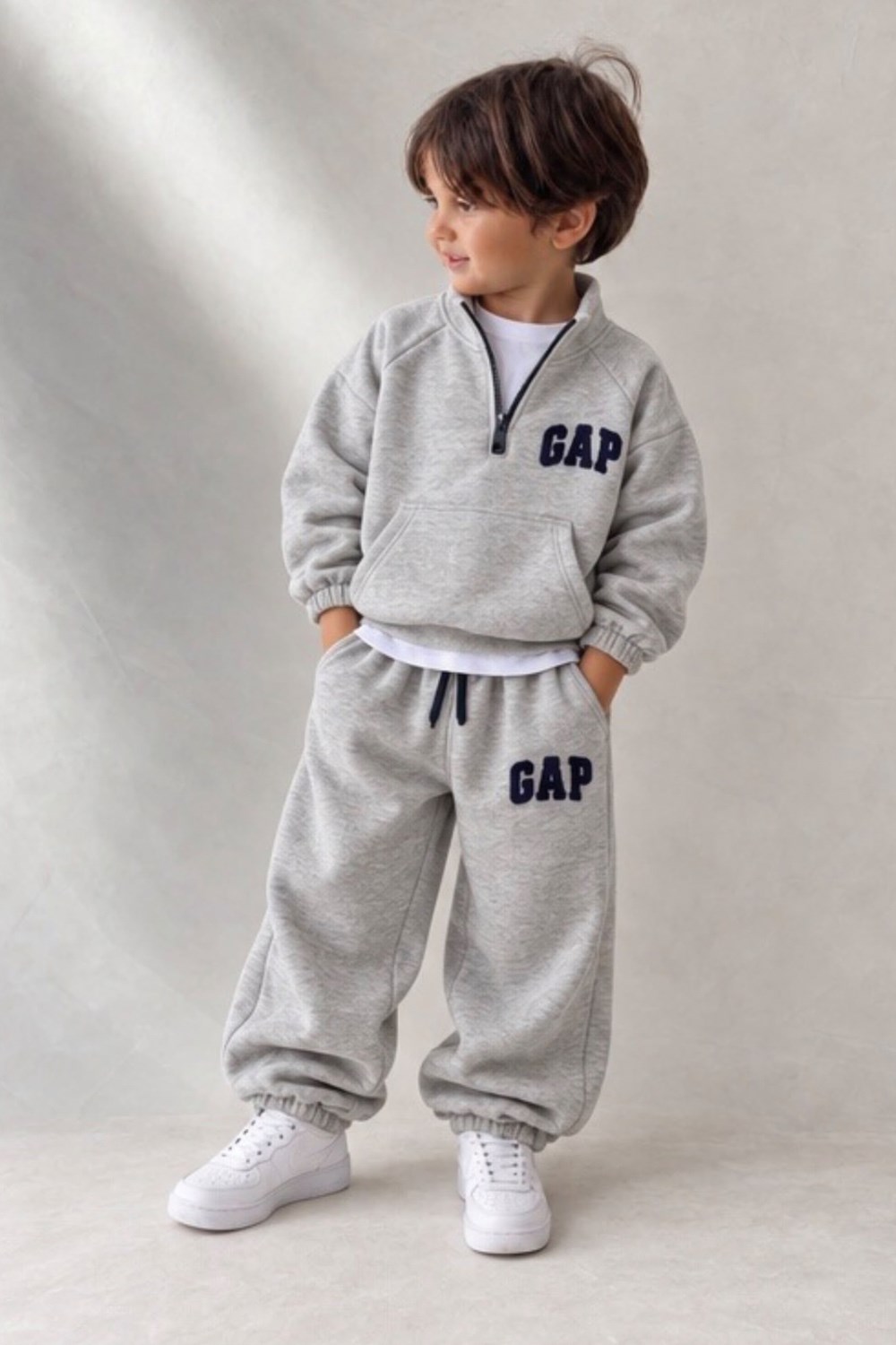 Unisex Balıkçı Yaka Gri Gp Takım