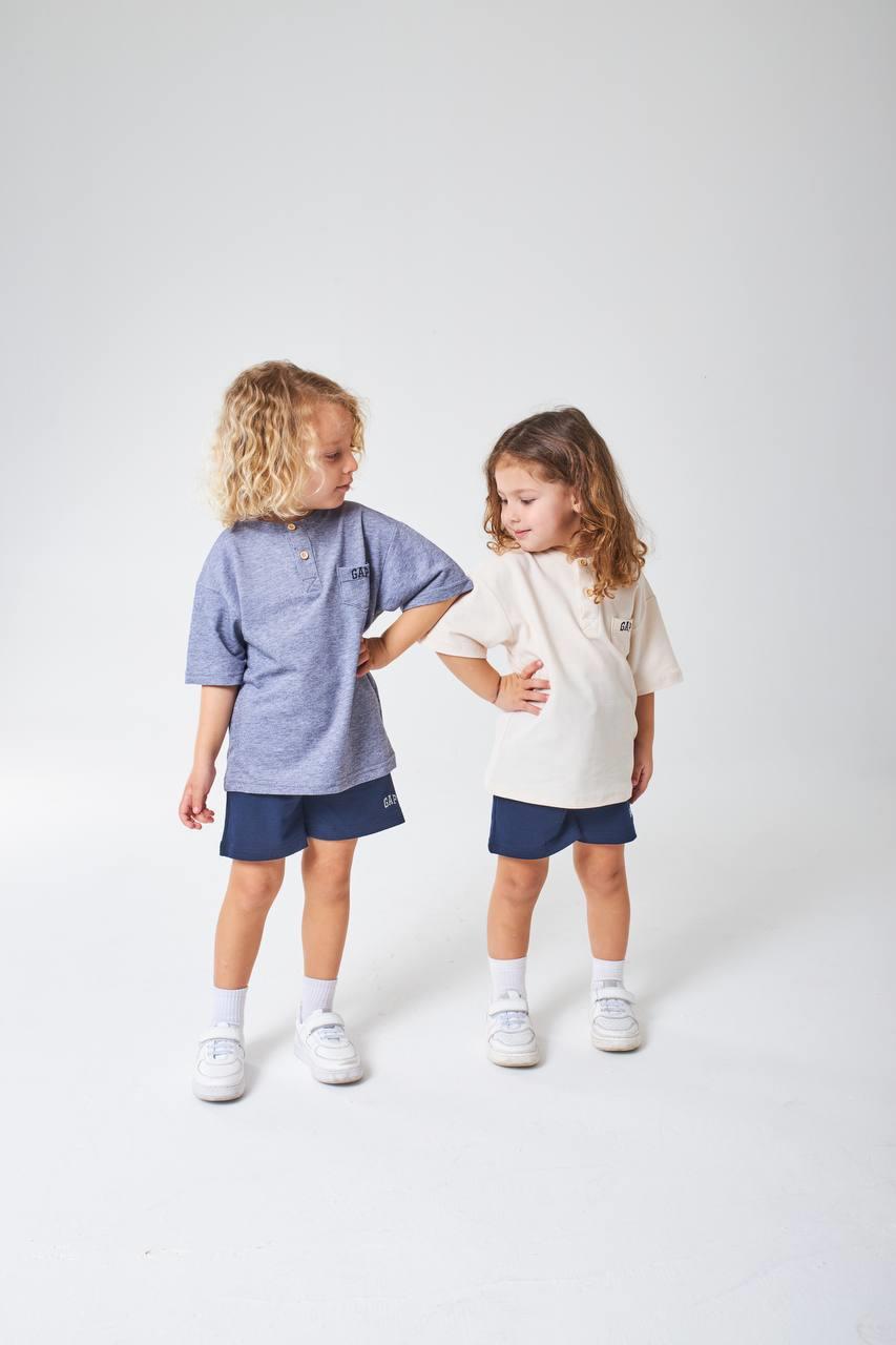 Unisex Bej Laci Şortlu Gap Yaz Takım