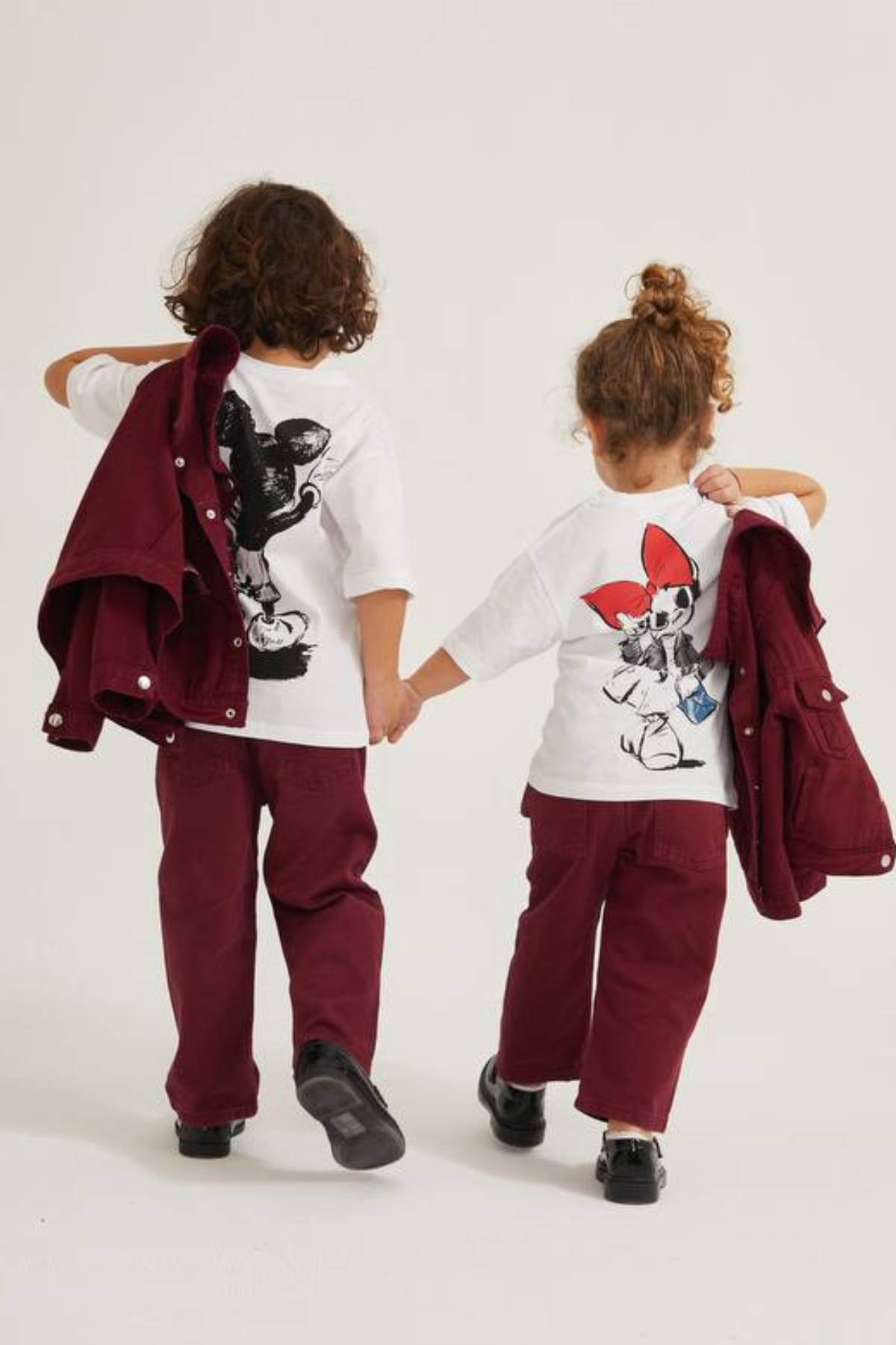 Unisex Bordo Jean Pantolon