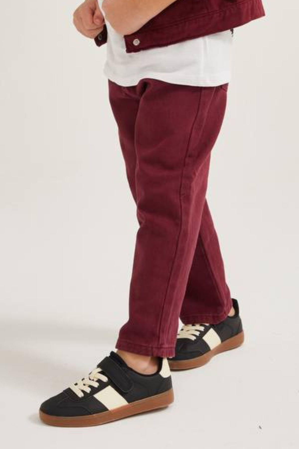Unisex Bordo Jean Pantolon