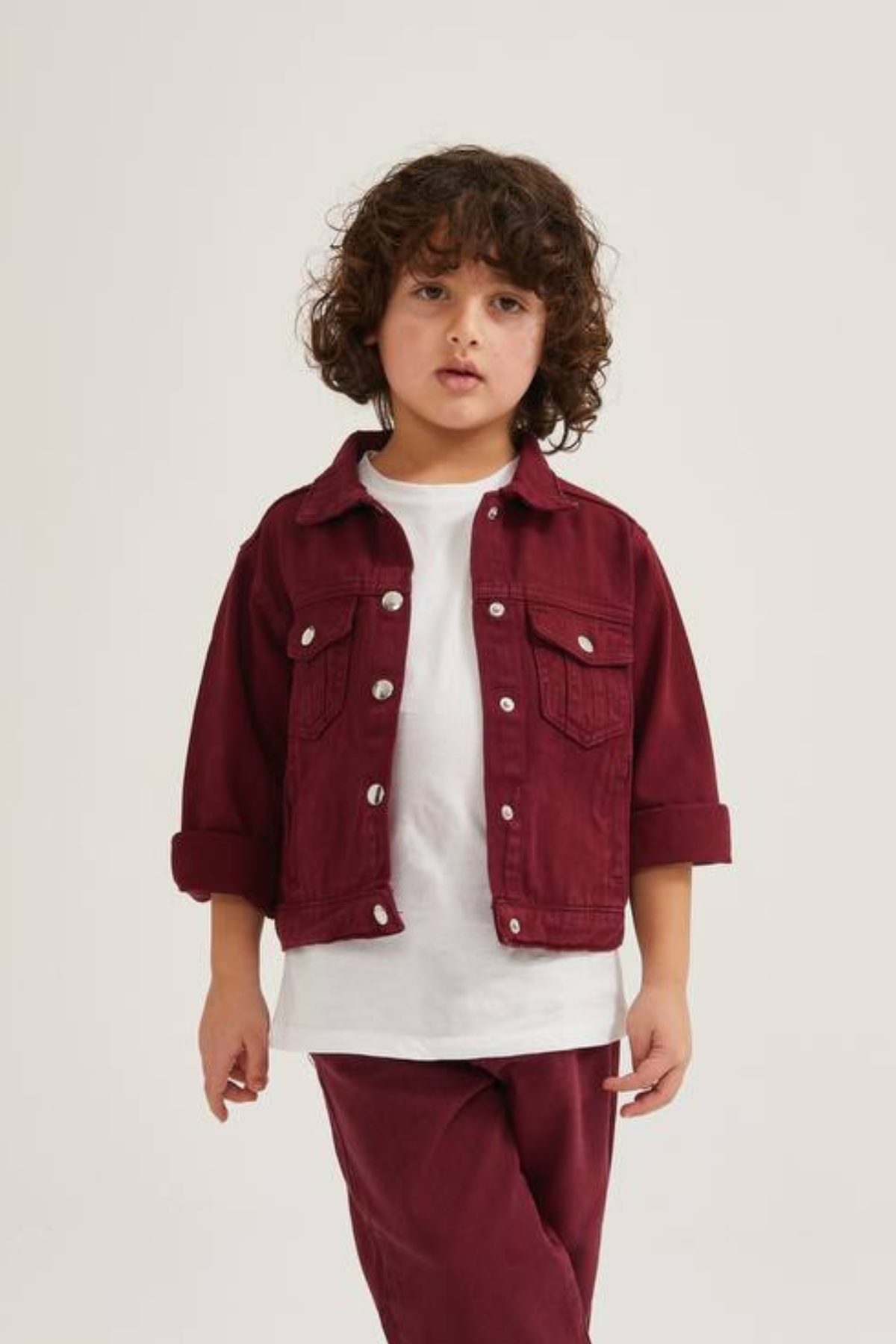 Unisex Bordo Kot Ceket