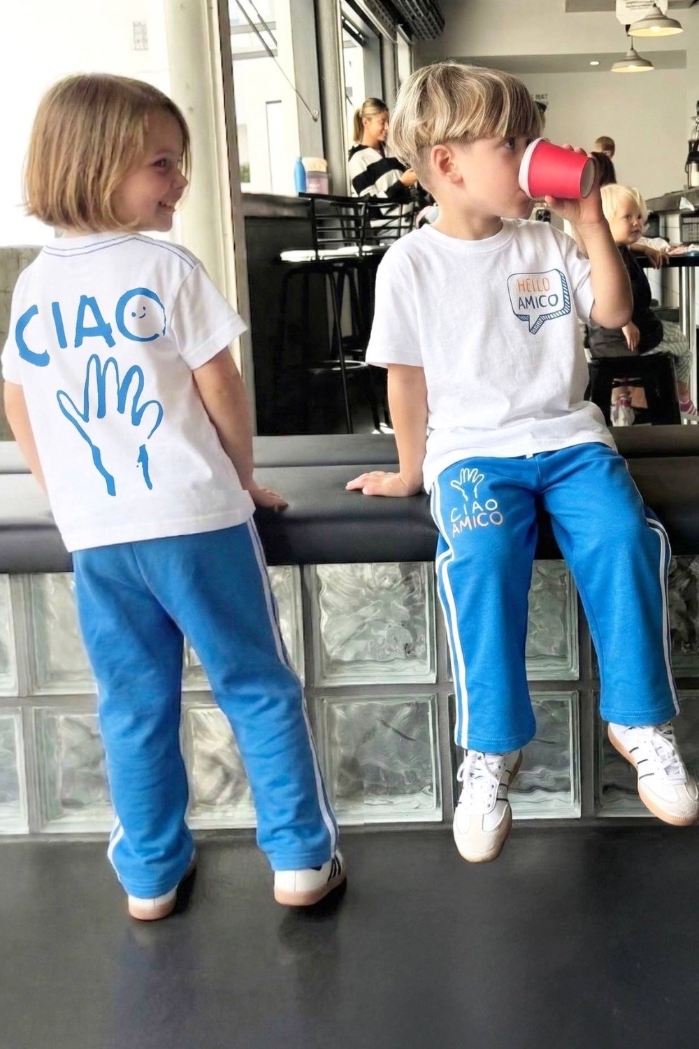 Unisex Ciao İkili Takım Mavi Beyaz