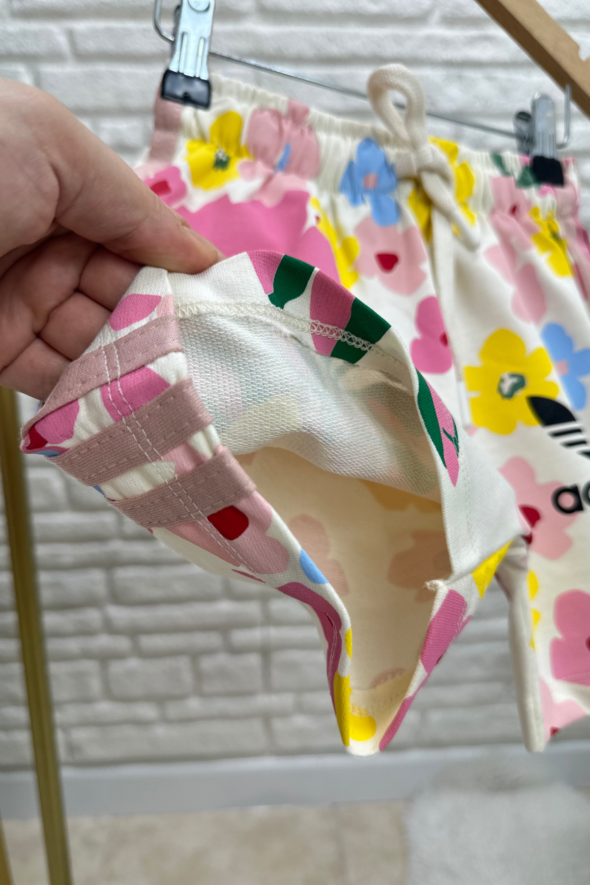 Unisex Çiçekli Adids Şortlu Yaz Takım