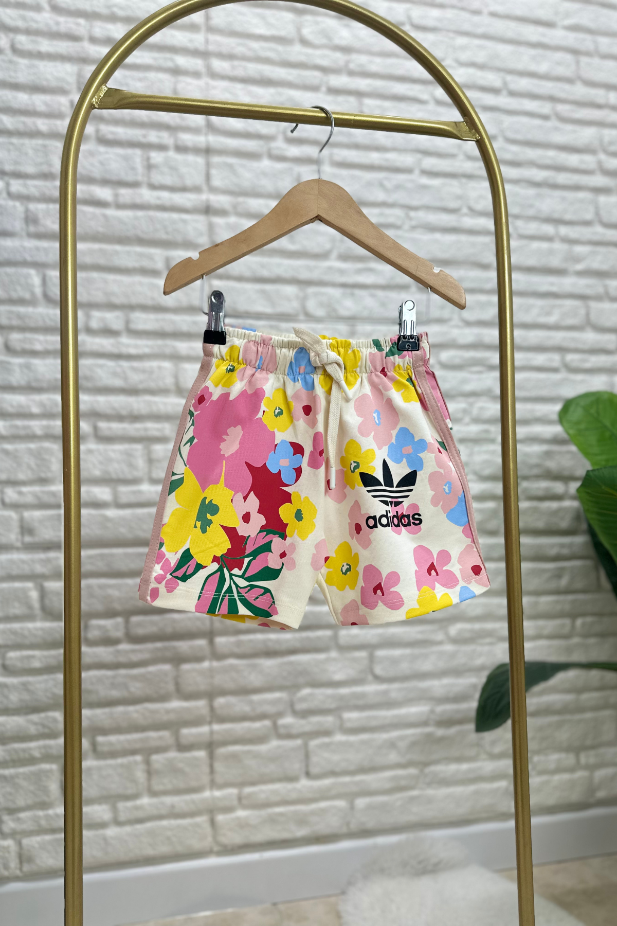 Unisex Çiçekli Adids Şortlu Yaz Takım